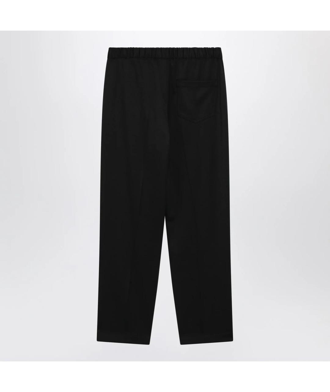 MM6 MAISON MARGIELA Черные шерстяные прямые брюки, фото 2