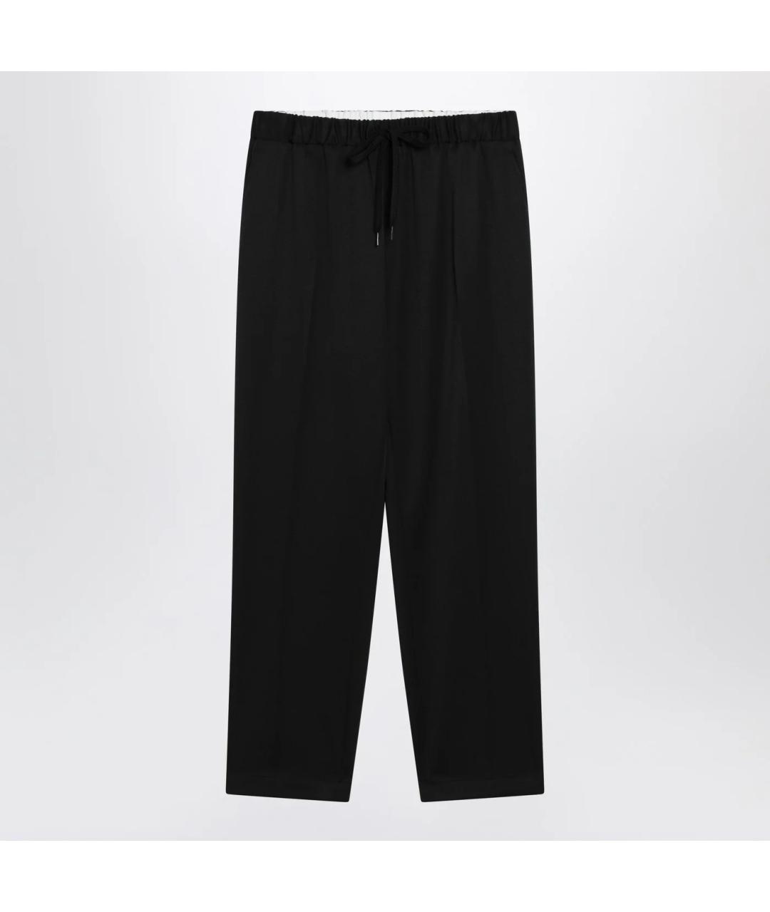 MM6 MAISON MARGIELA Черные шерстяные прямые брюки, фото 3