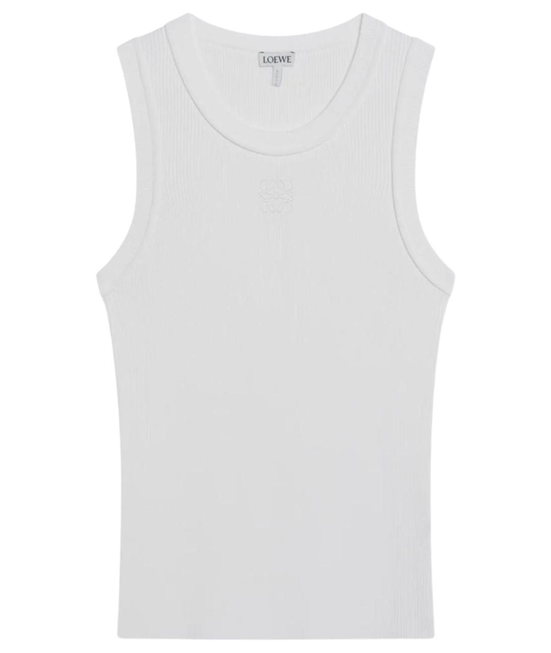 LOEWE Белая вискозная майка, фото 1