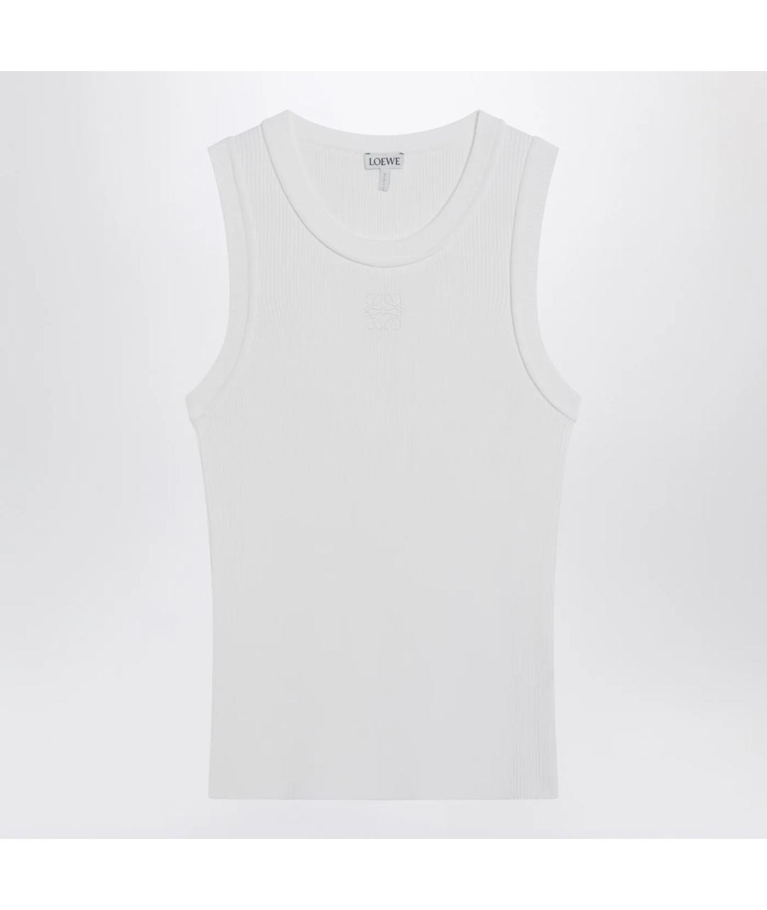 LOEWE Белая вискозная майка, фото 3