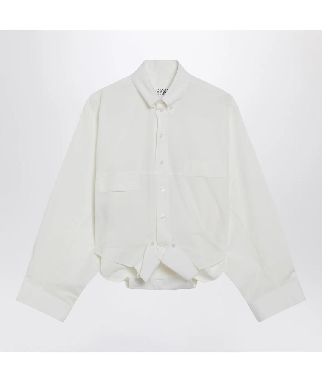 MM6 MAISON MARGIELA Белая хлопковая рубашка, фото 3