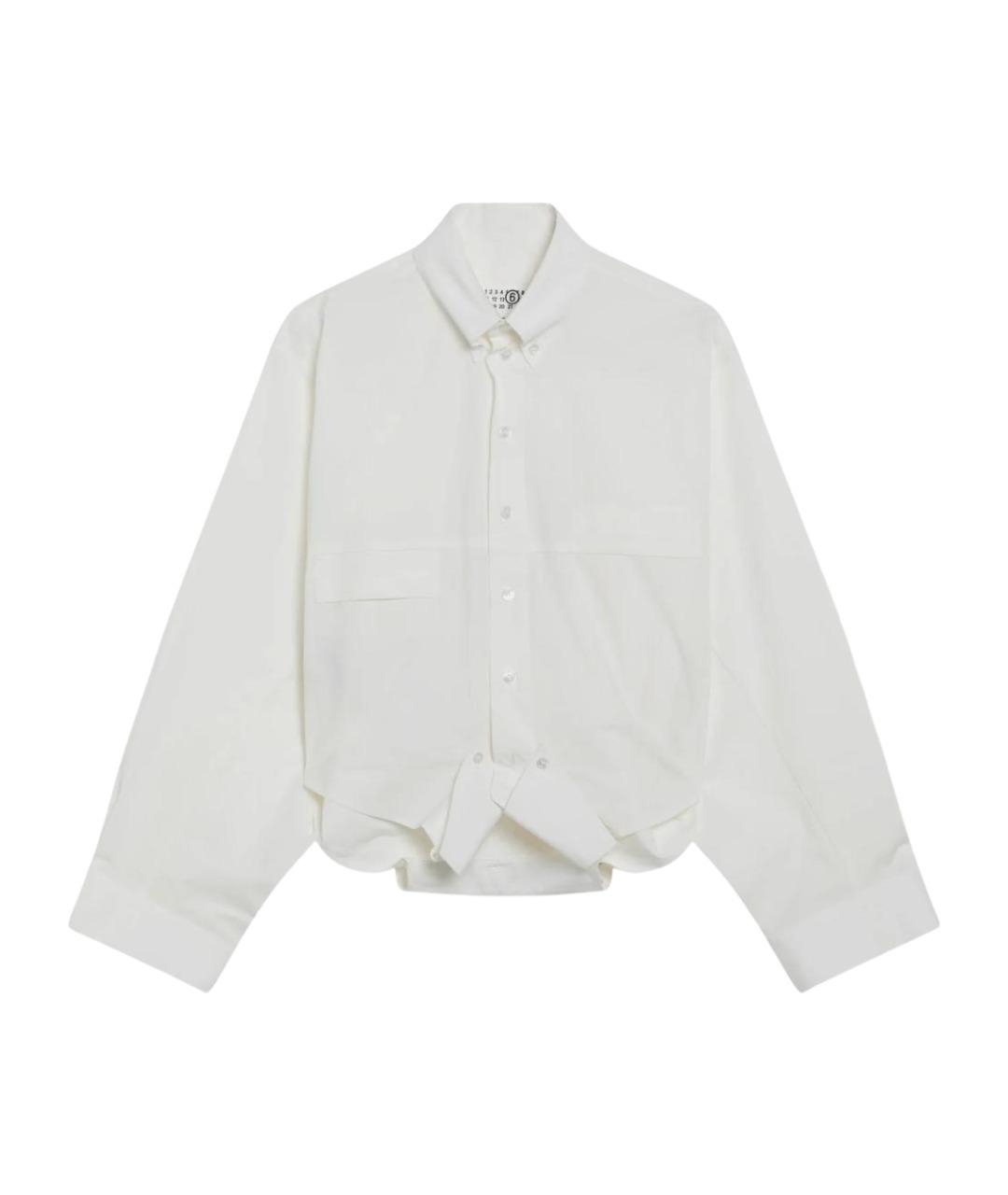 MM6 MAISON MARGIELA Белая хлопковая рубашка, фото 1
