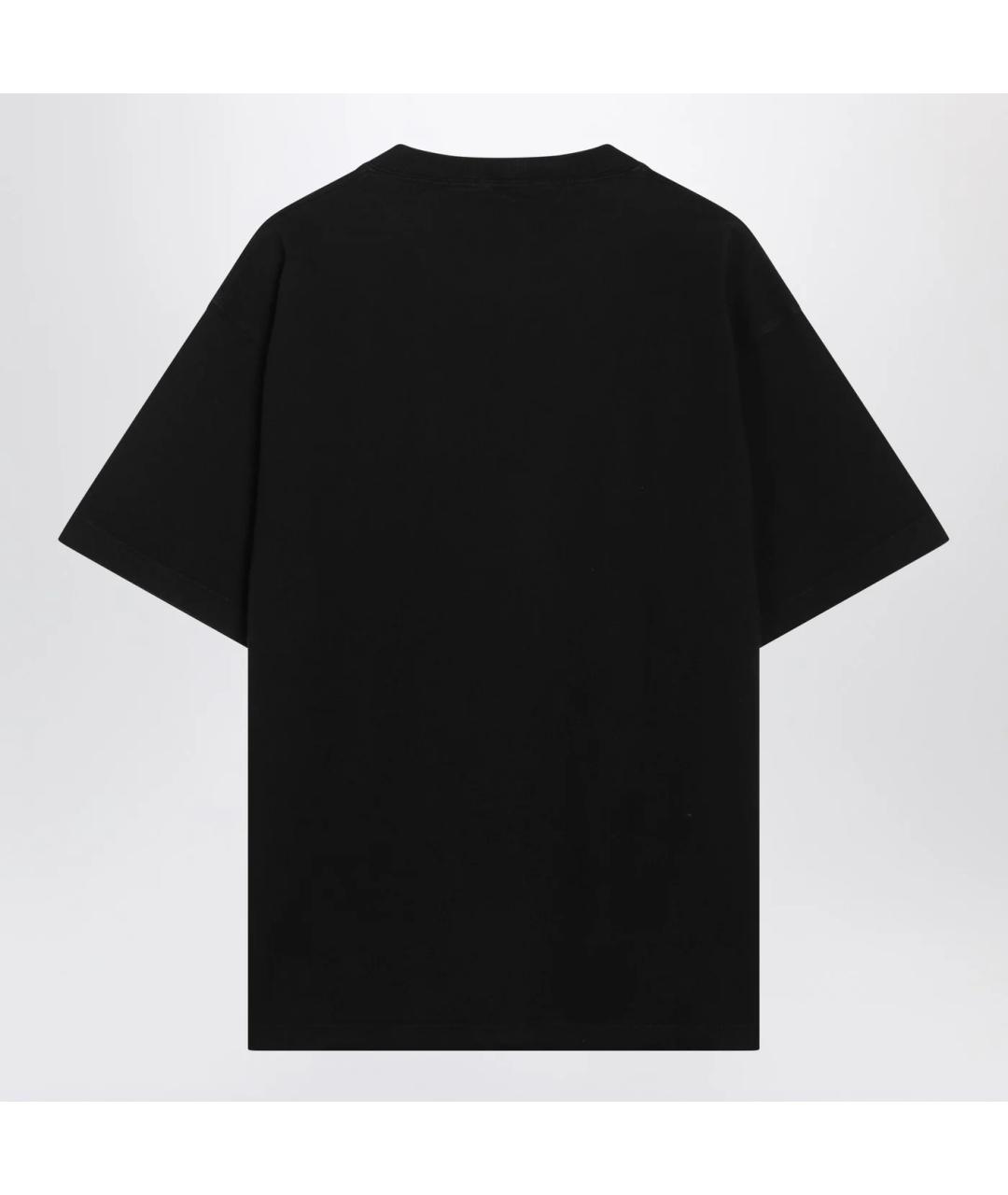 STONE ISLAND Черная хлопковая футболка, фото 2