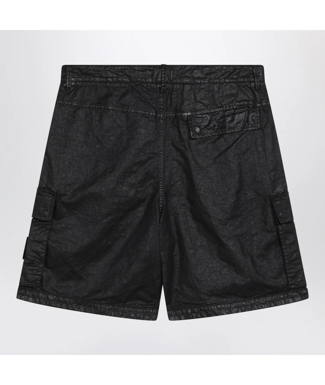STONE ISLAND Черные полиамидовые шорты, фото 2