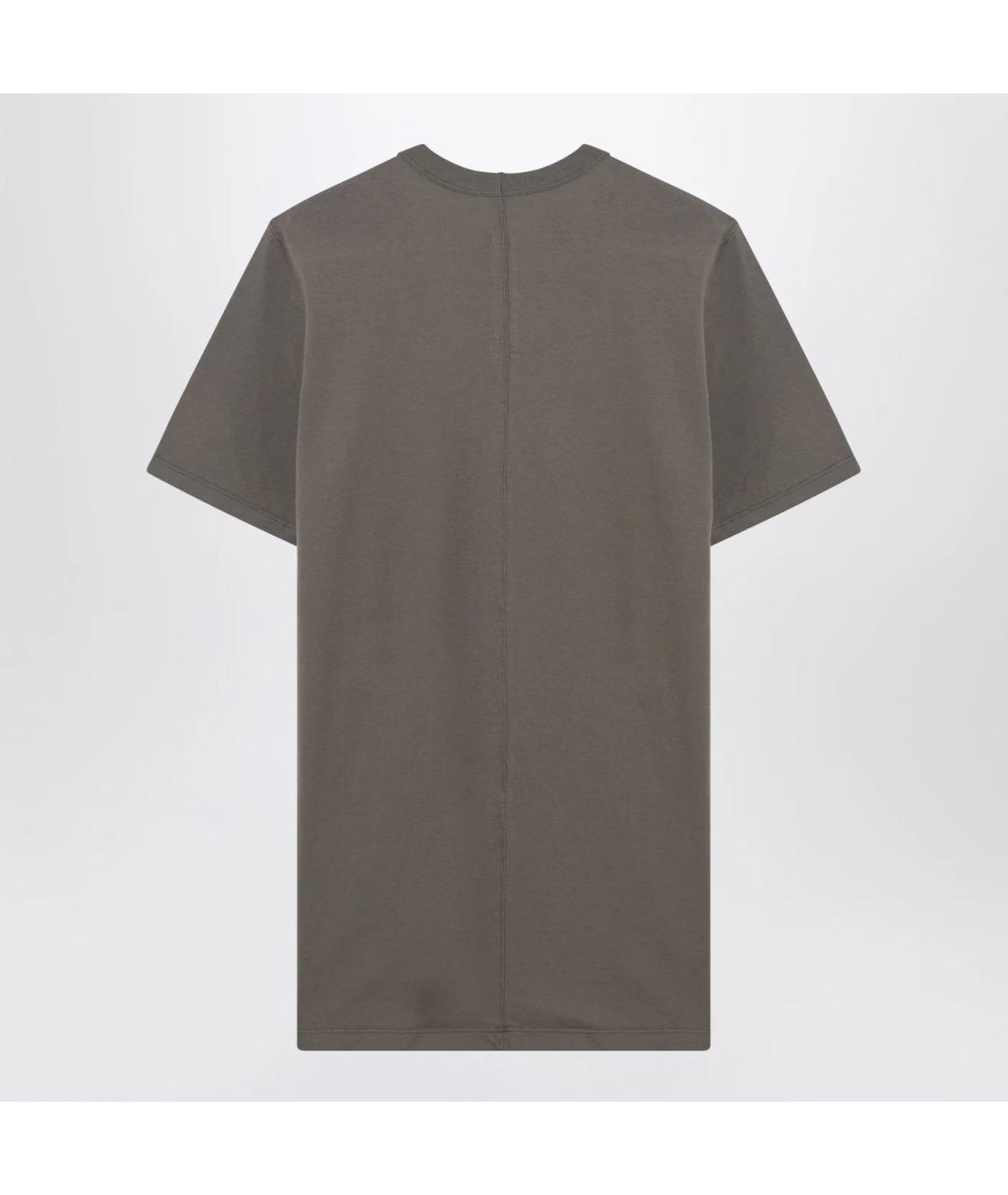 RICK OWENS Серая хлопковая футболка, фото 2