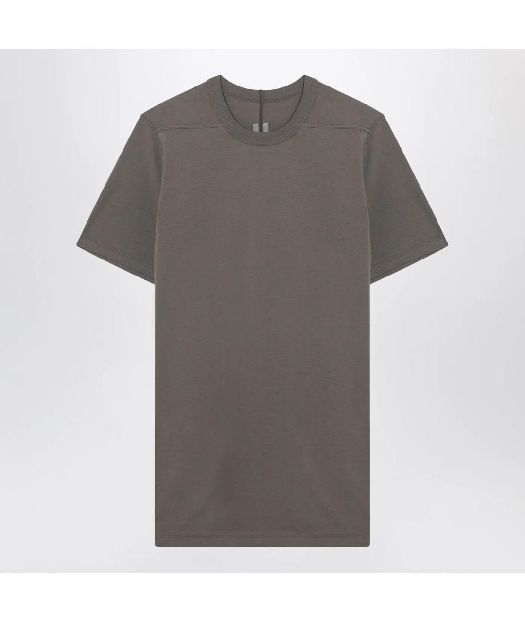 RICK OWENS Серая хлопковая футболка, фото 3