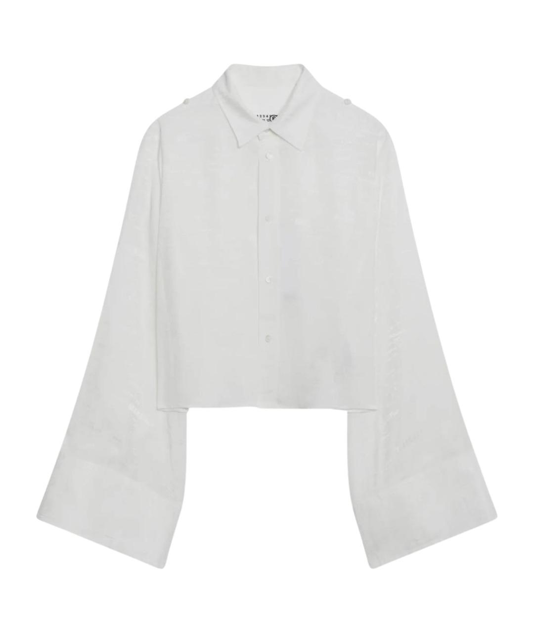 MM6 MAISON MARGIELA Белая вискозная рубашка, фото 1