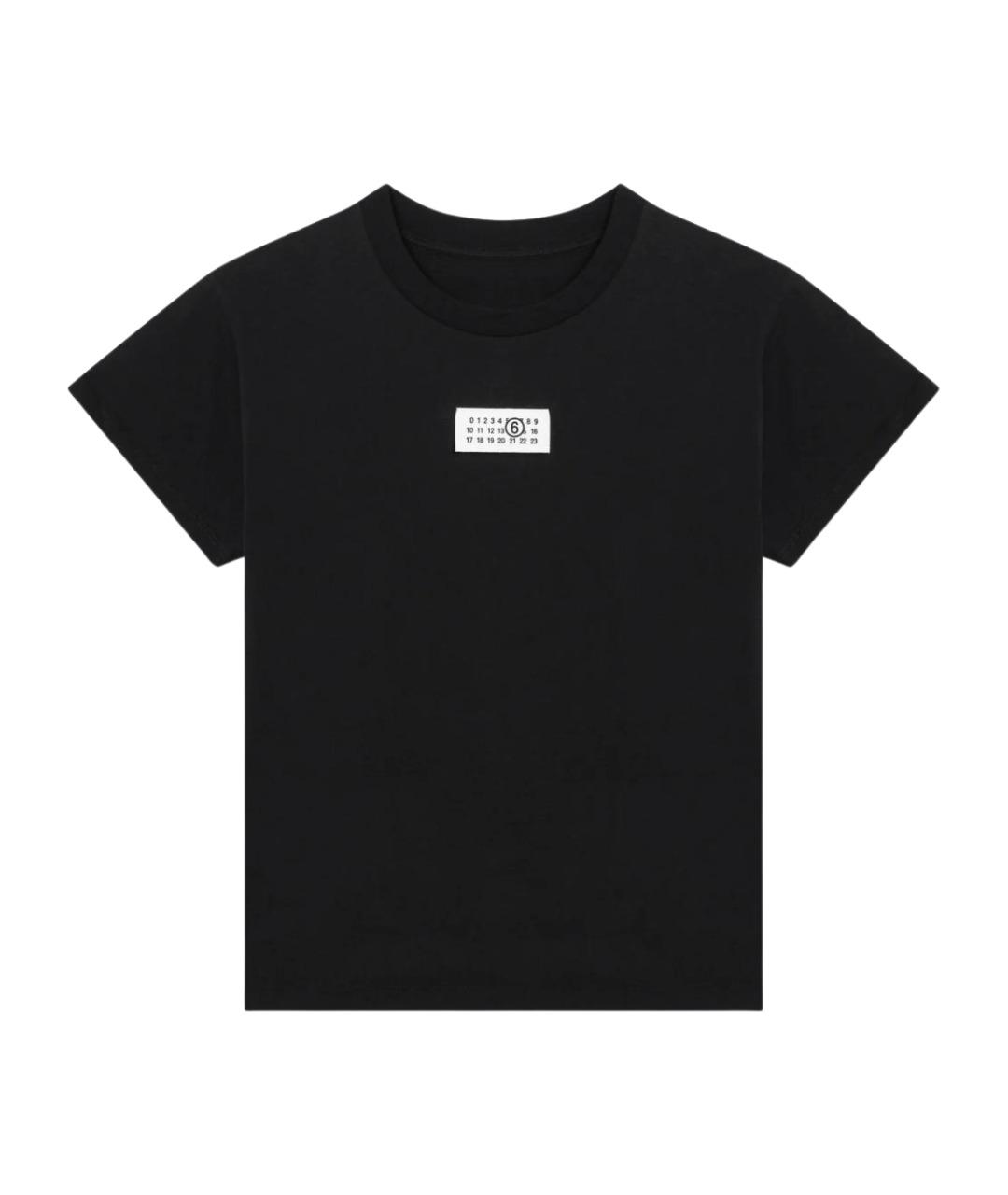 MM6 MAISON MARGIELA Черная хлопковая футболка, фото 1