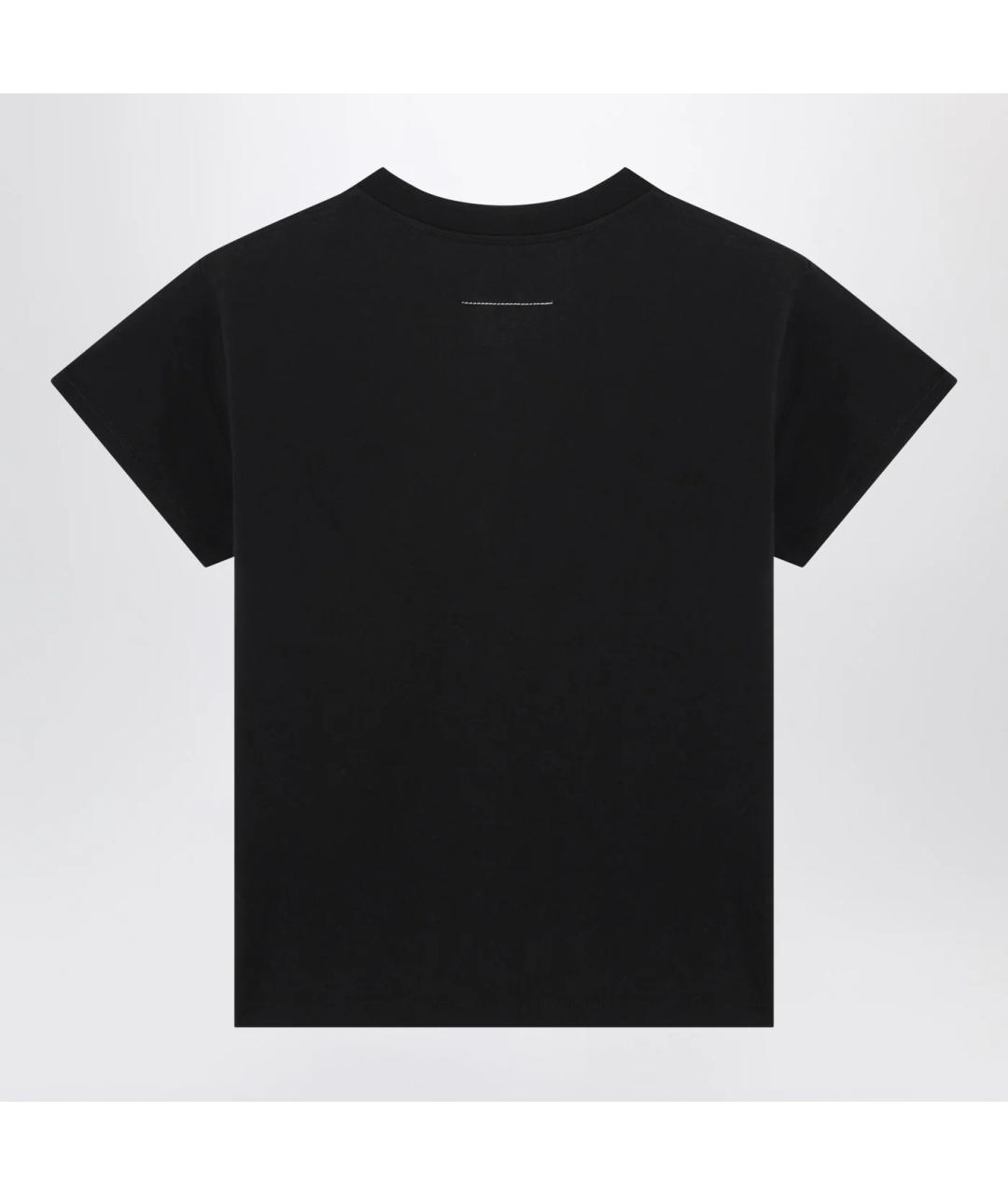MM6 MAISON MARGIELA Черная хлопковая футболка, фото 2