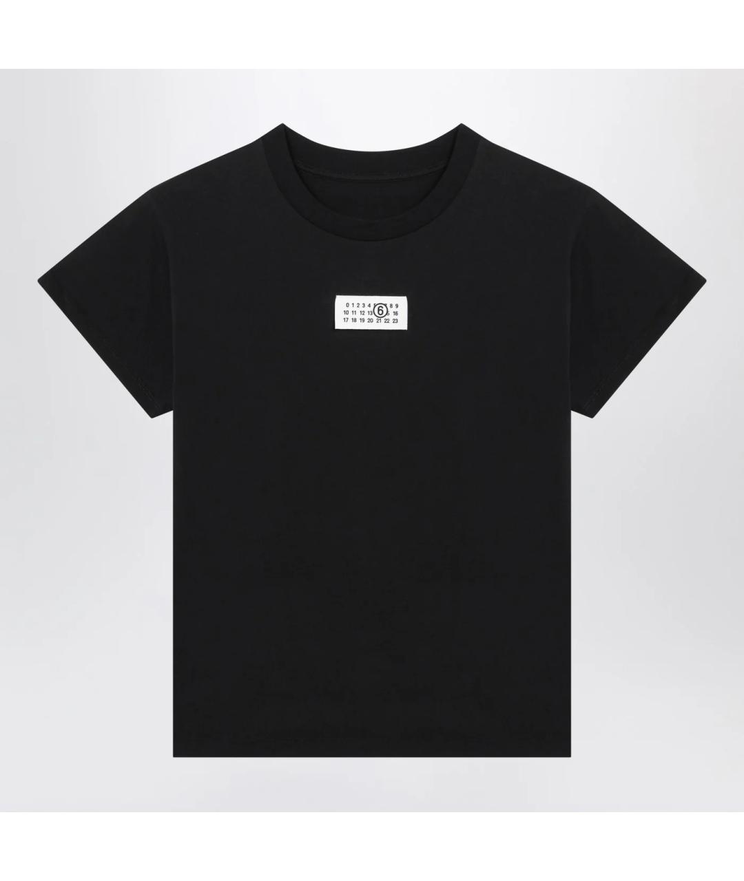 MM6 MAISON MARGIELA Черная хлопковая футболка, фото 3
