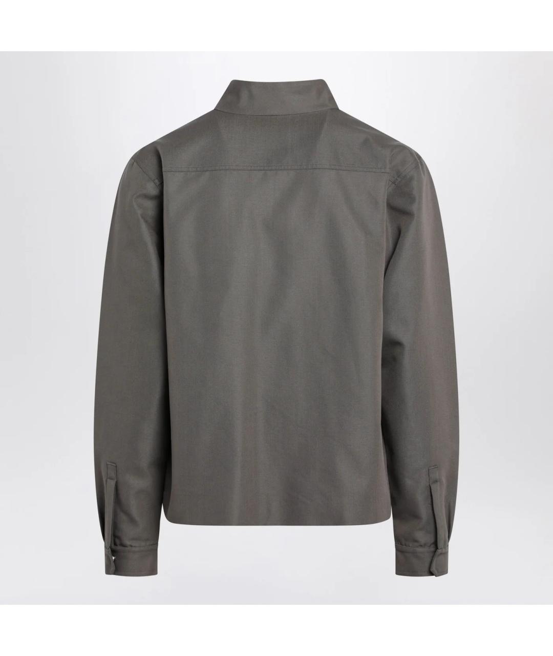 RICK OWENS Серая хлопковая кэжуал рубашка, фото 2