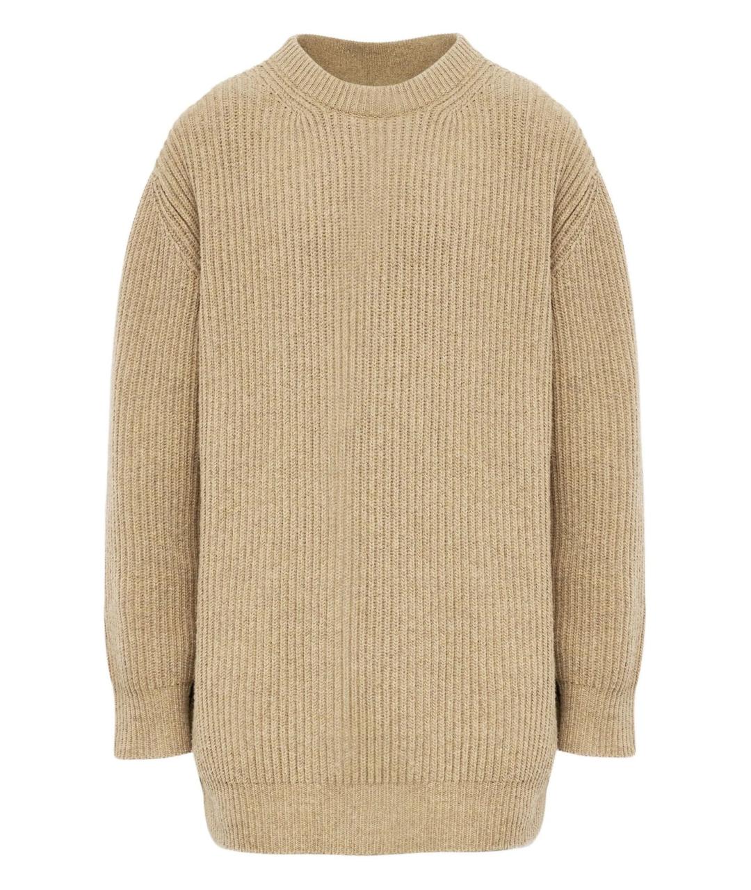 MM6 MAISON MARGIELA Бежевый шерстяной джемпер / свитер, фото 1