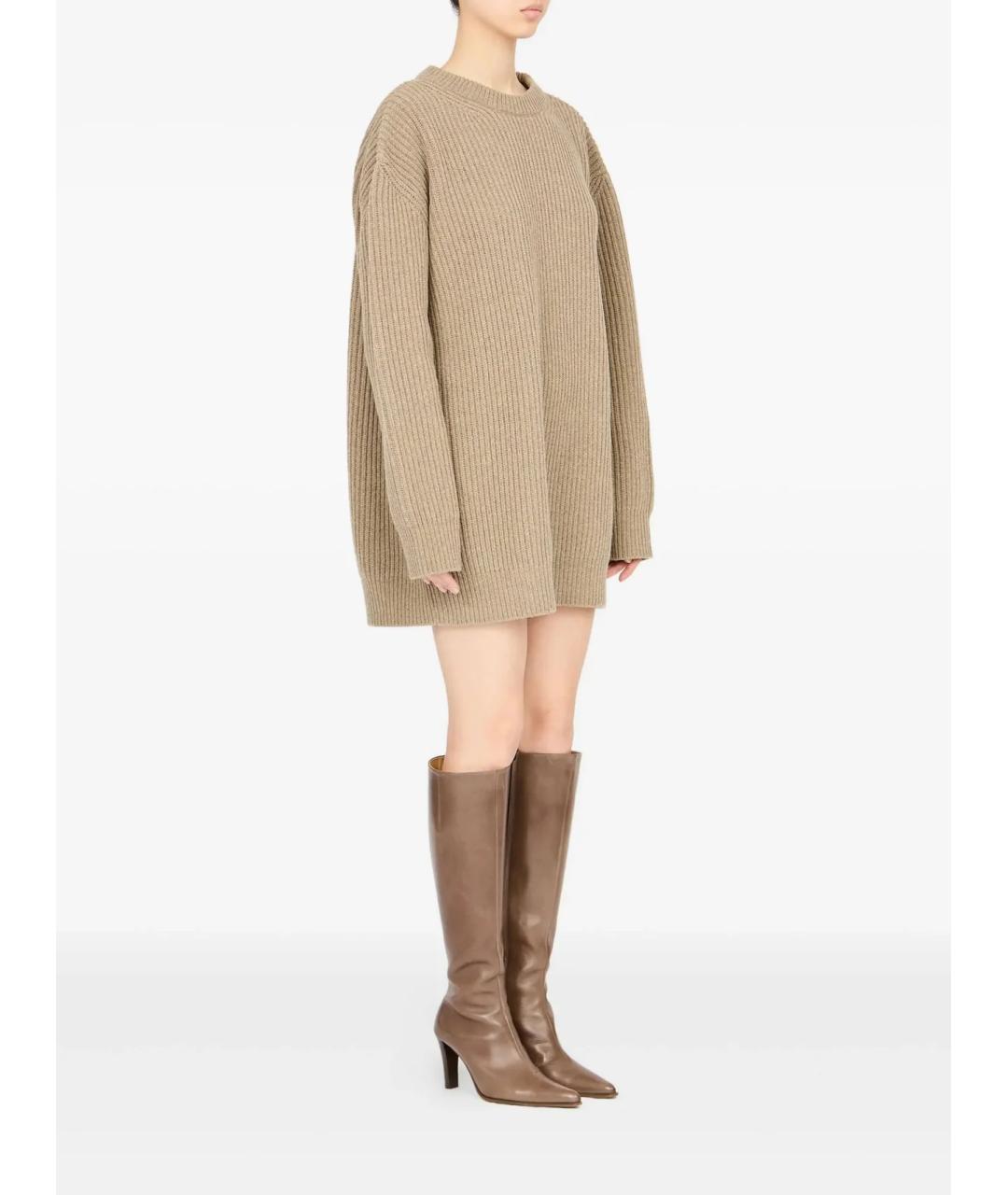 MM6 MAISON MARGIELA Бежевый шерстяной джемпер / свитер, фото 4