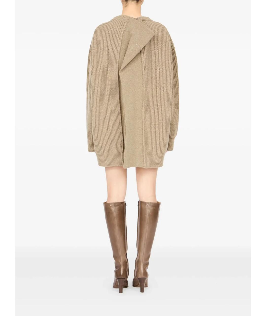 MM6 MAISON MARGIELA Бежевый шерстяной джемпер / свитер, фото 3