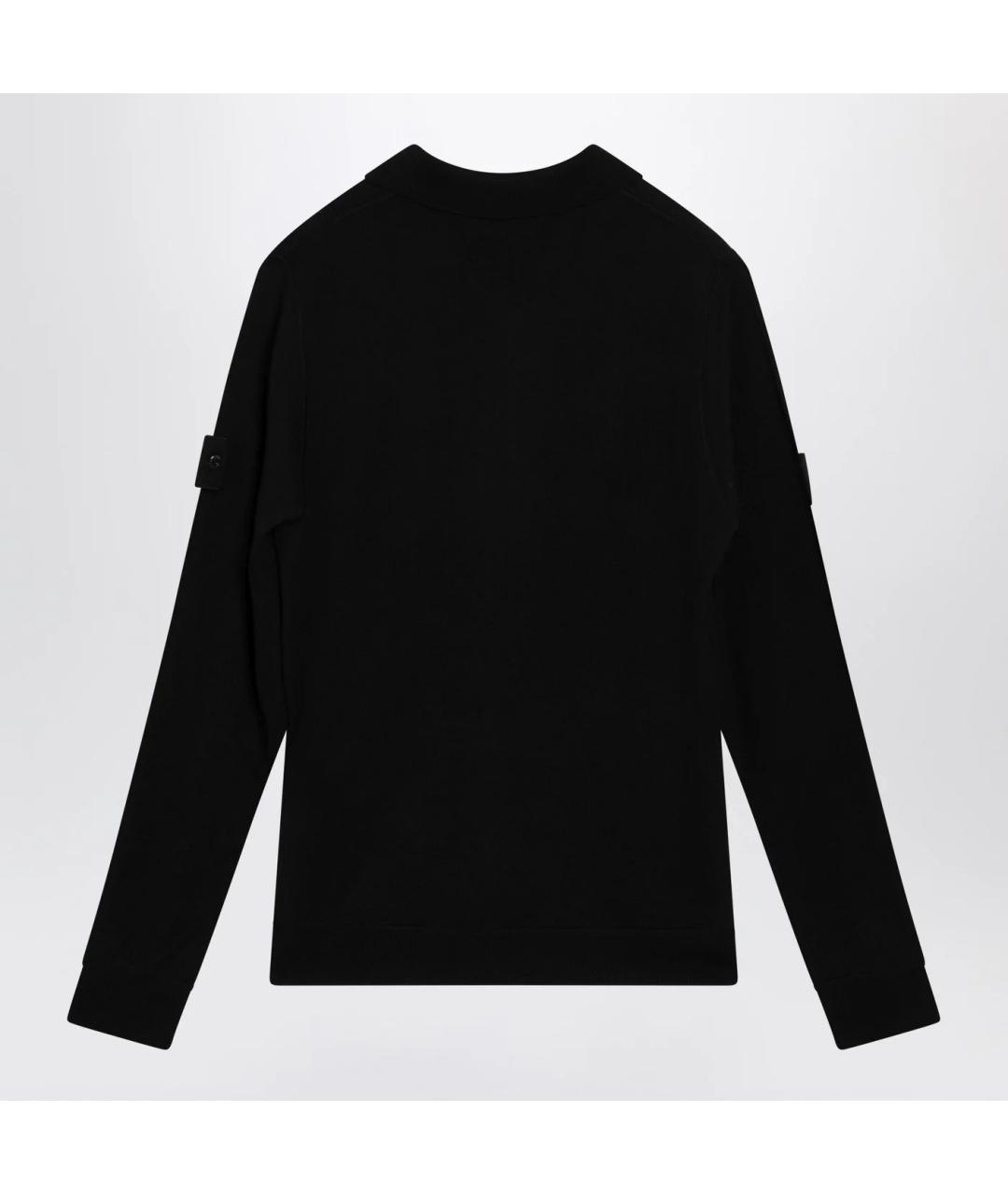 STONE ISLAND Черный шерстяной джемпер / свитер, фото 2