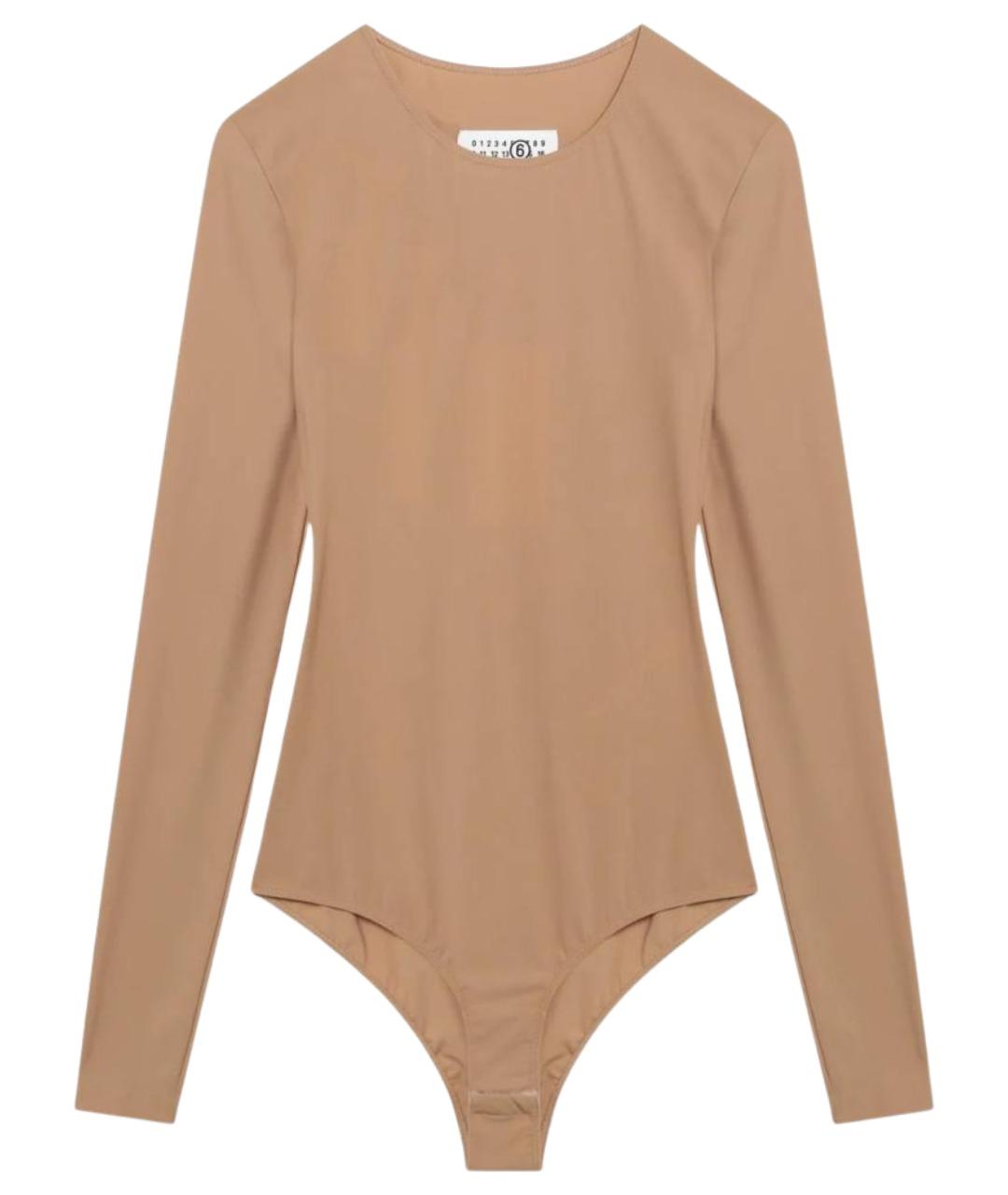 MM6 MAISON MARGIELA Бежевое полиамидовое боди, фото 1
