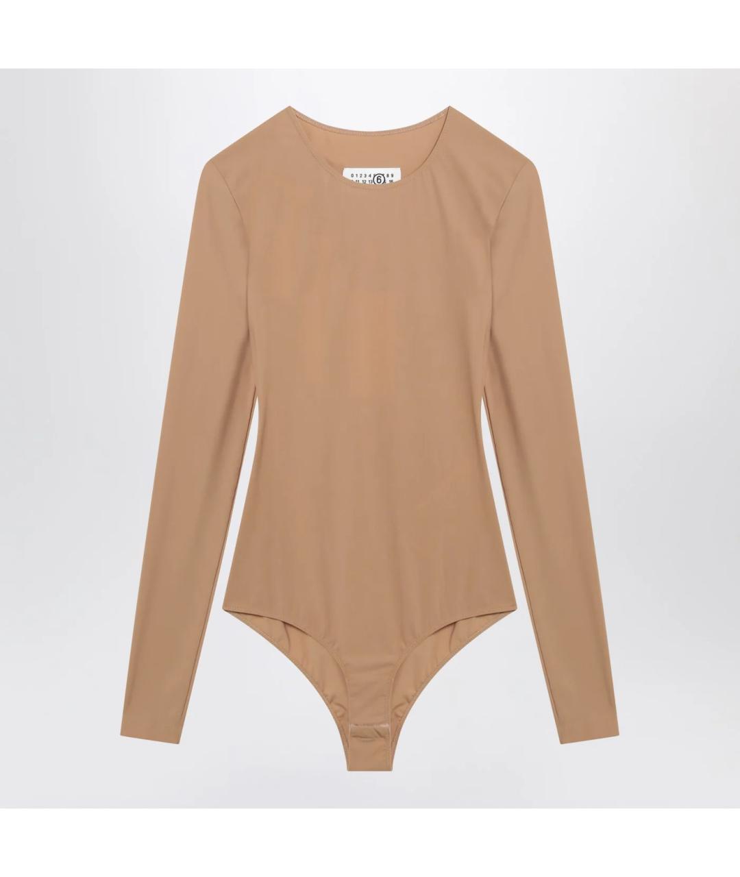 MM6 MAISON MARGIELA Бежевое полиамидовое боди, фото 3