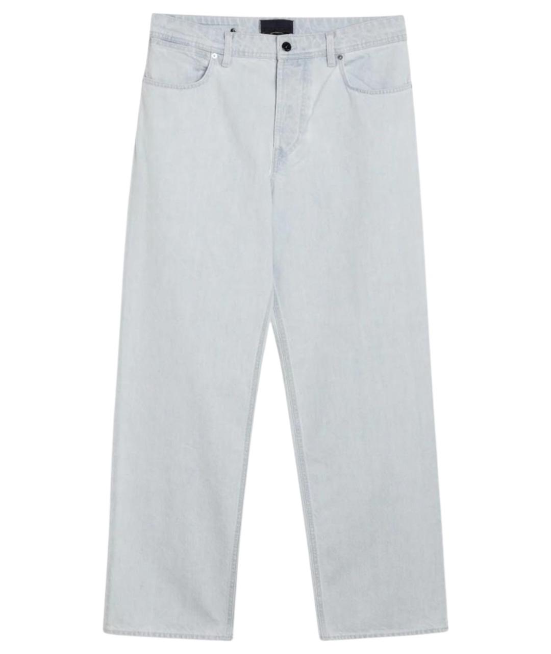 STONE ISLAND Голубые хлопковые прямые джинсы, фото 1