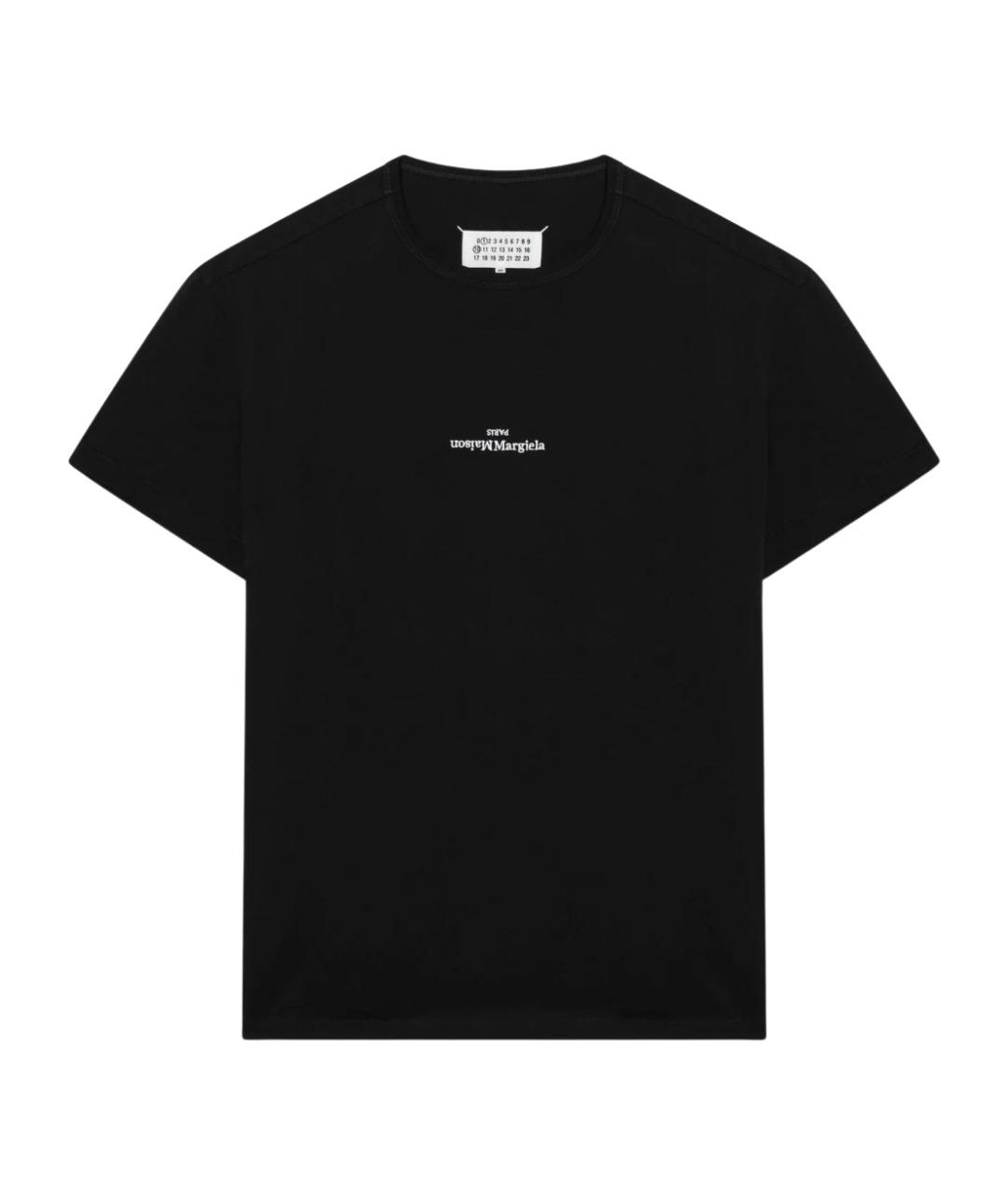 MAISON MARGIELA Черная хлопковая футболка, фото 1