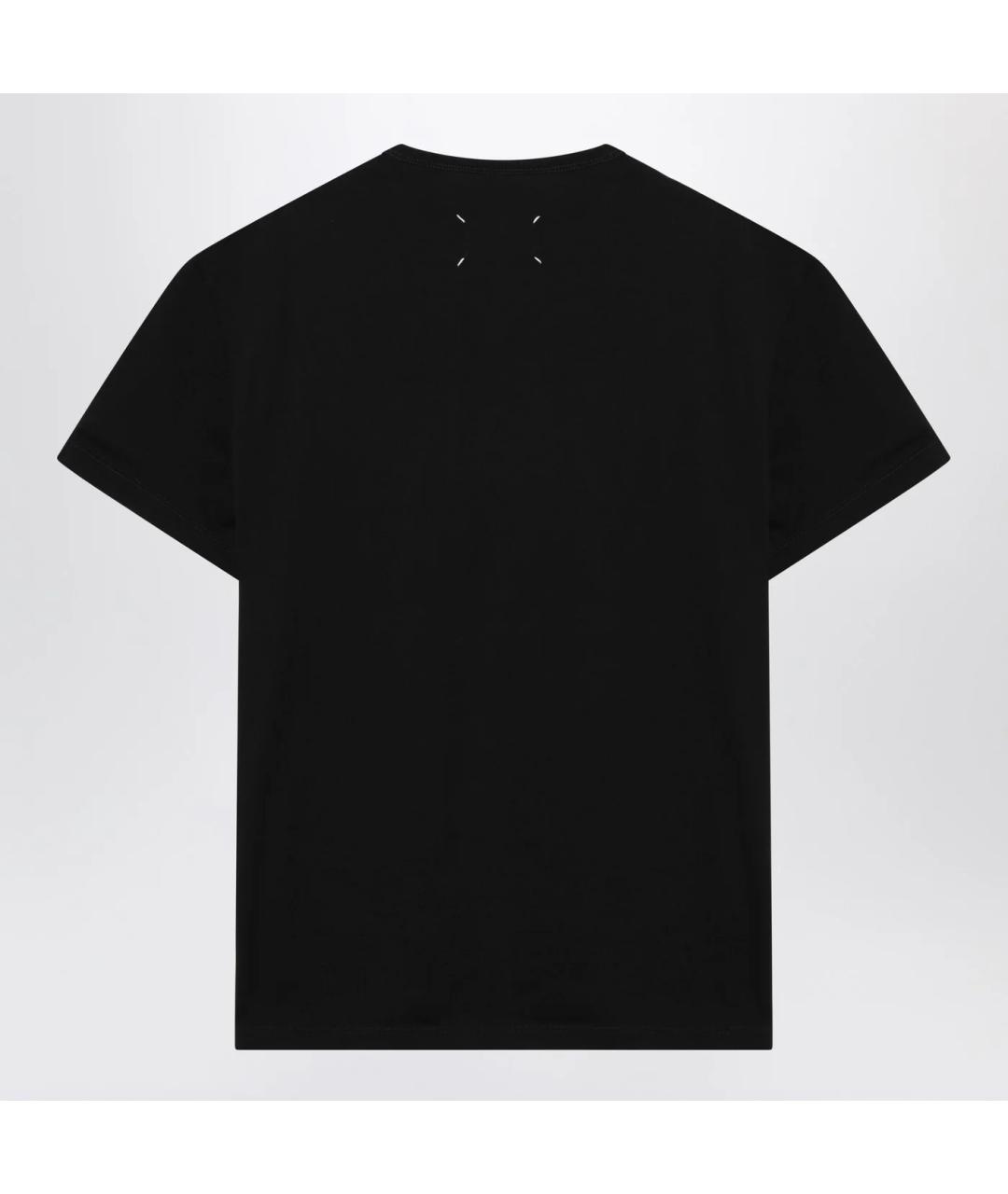 MAISON MARGIELA Черная хлопковая футболка, фото 2