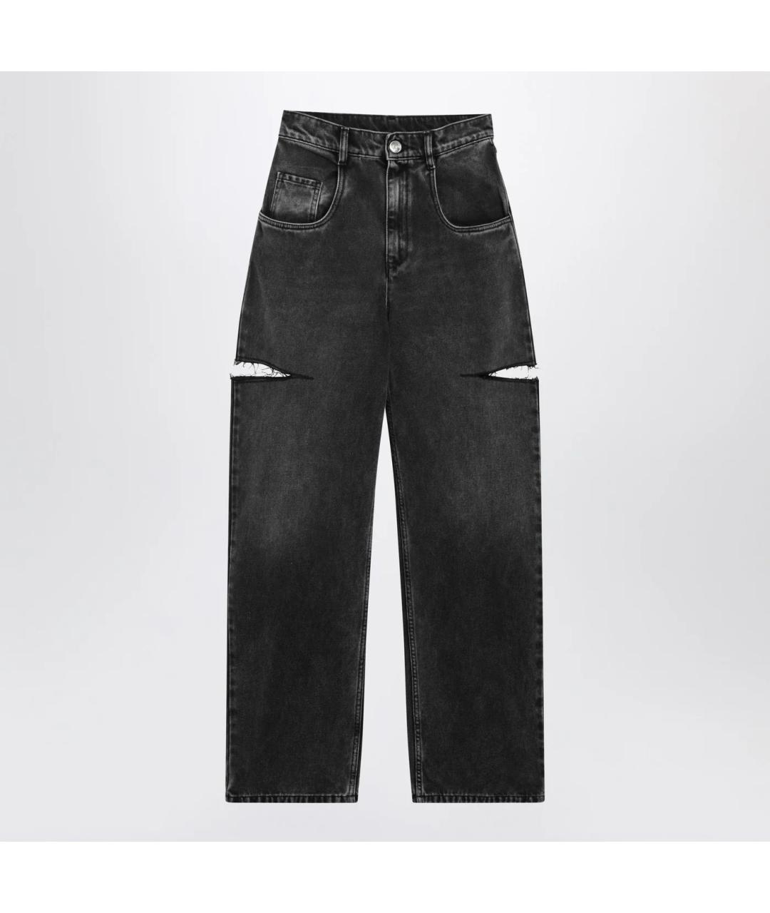 MAISON MARGIELA Черные хлопковые прямые джинсы, фото 3