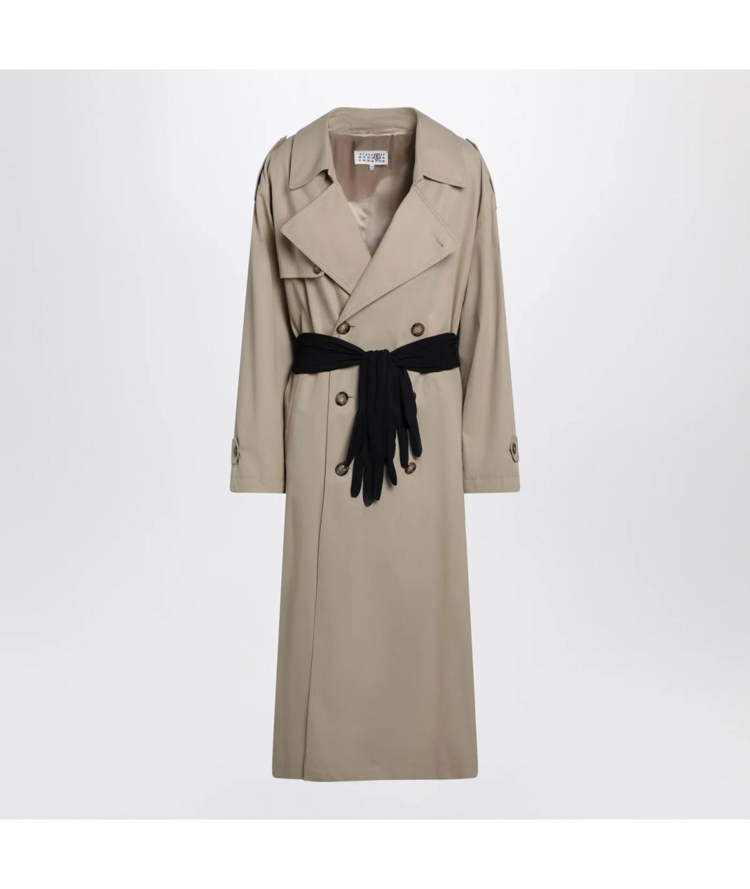MM6 MAISON MARGIELA Бежевый хлопковый тренч/плащ, фото 3