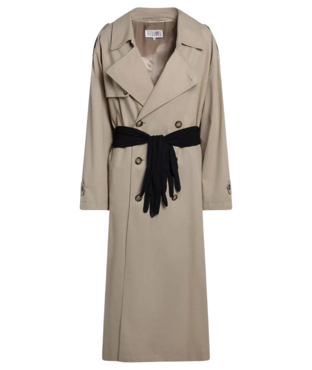 MM6 MAISON MARGIELA Бежевый хлопковый тренч/плащ, фото 1