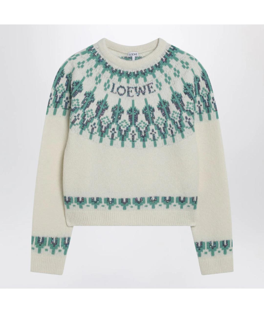 LOEWE Белый шерстяной джемпер / свитер, фото 3