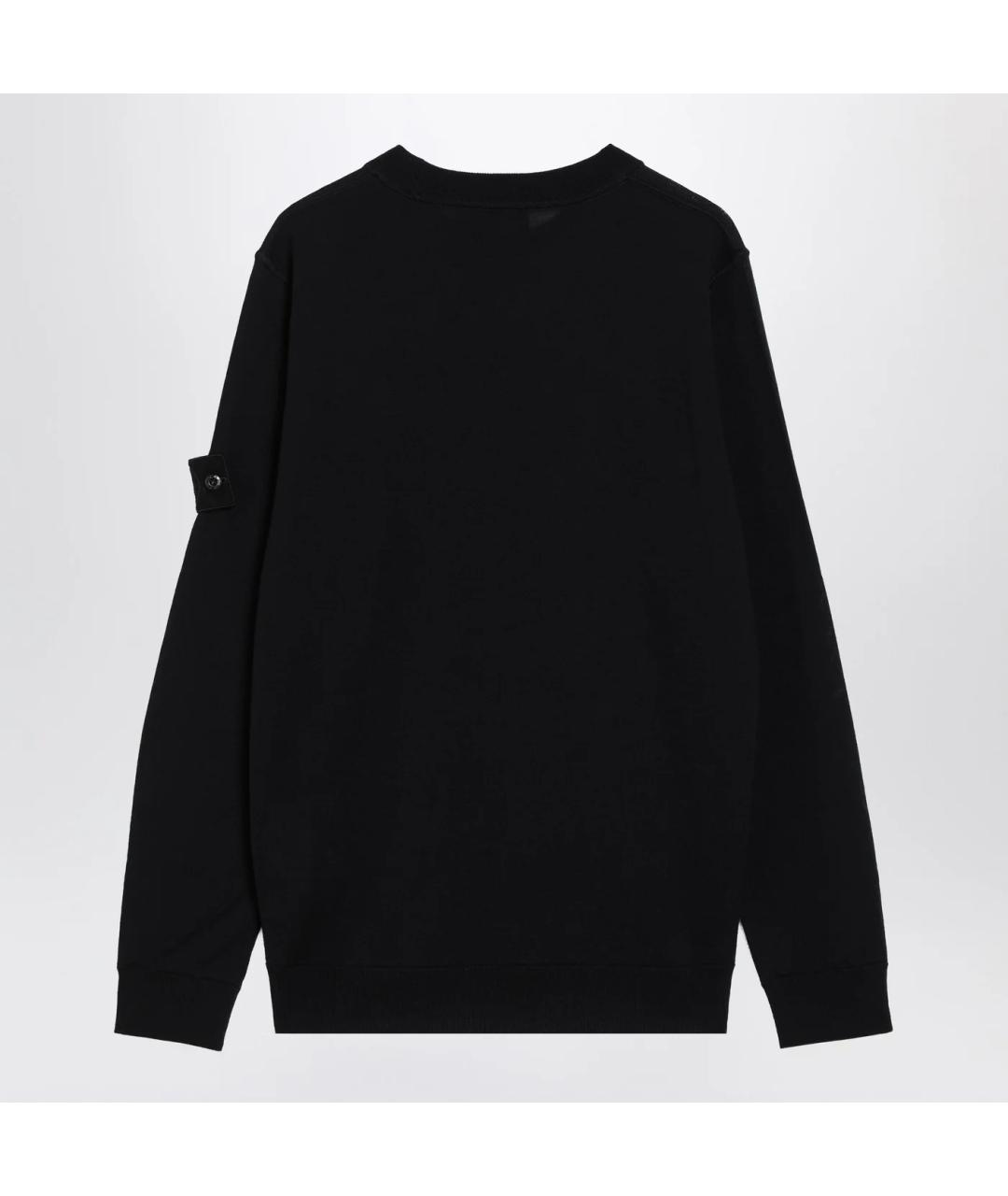 STONE ISLAND Темно-синий шерстяной джемпер / свитер, фото 2