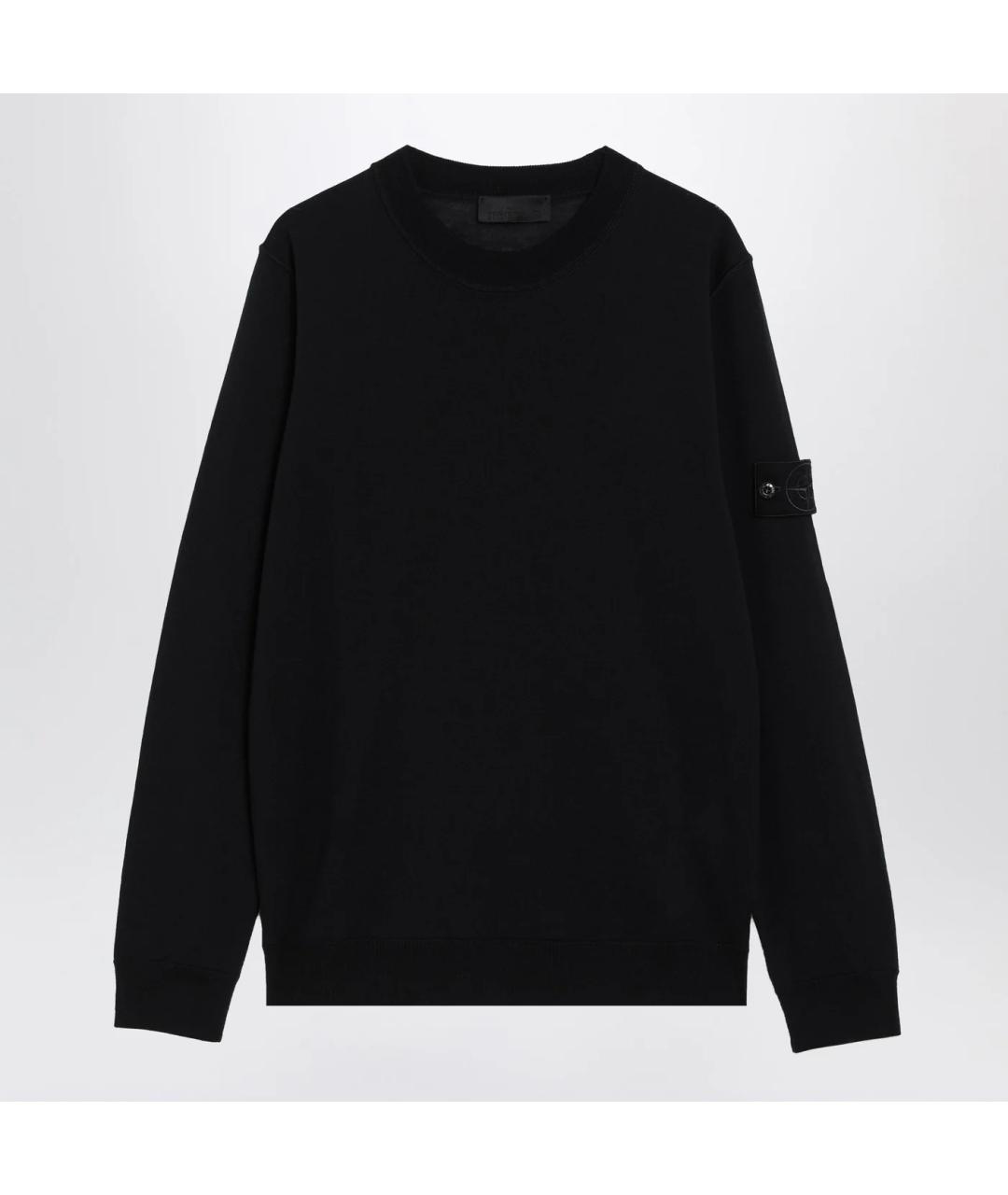 STONE ISLAND Темно-синий шерстяной джемпер / свитер, фото 3