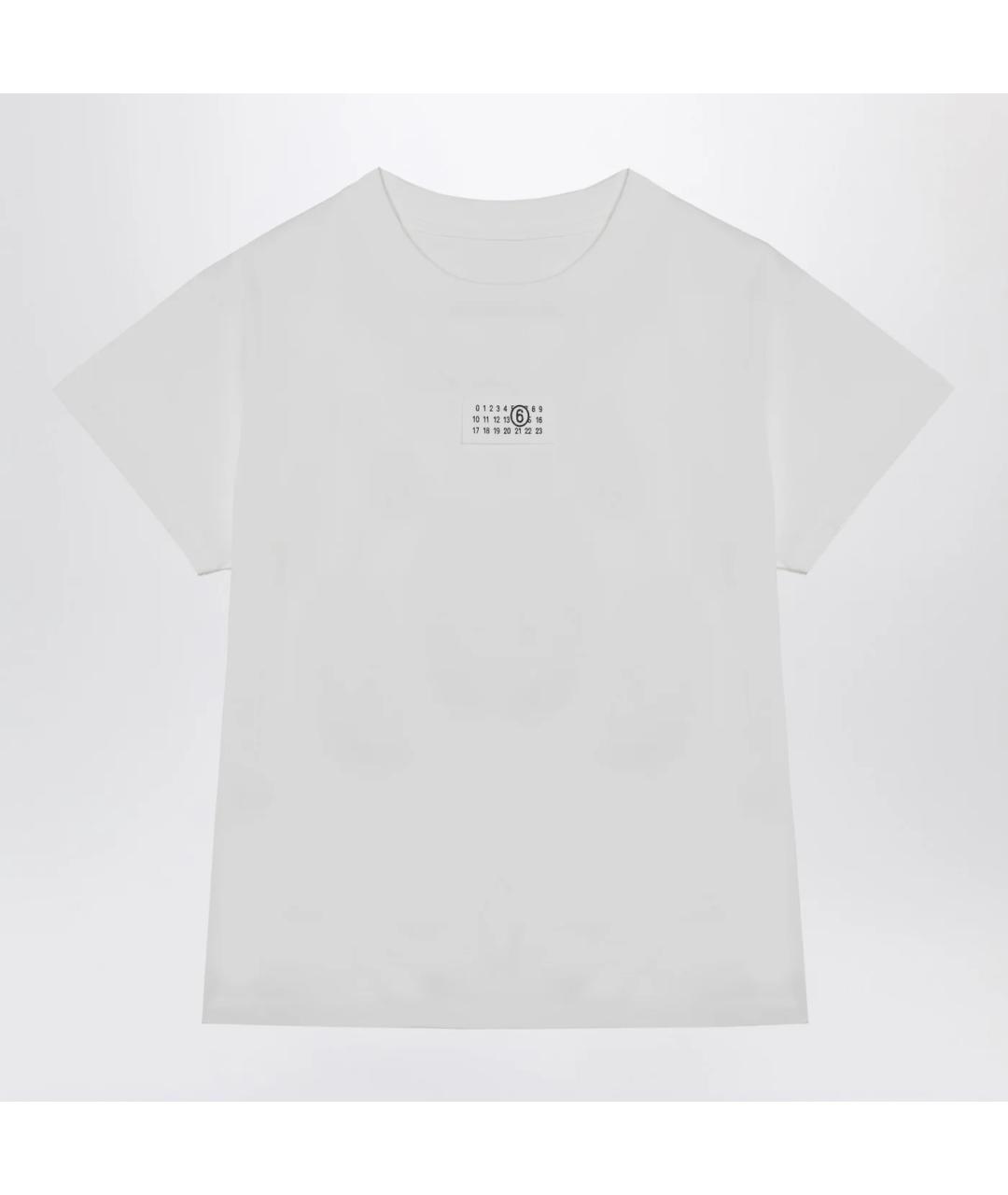 MM6 MAISON MARGIELA Белая хлопковая футболка, фото 3