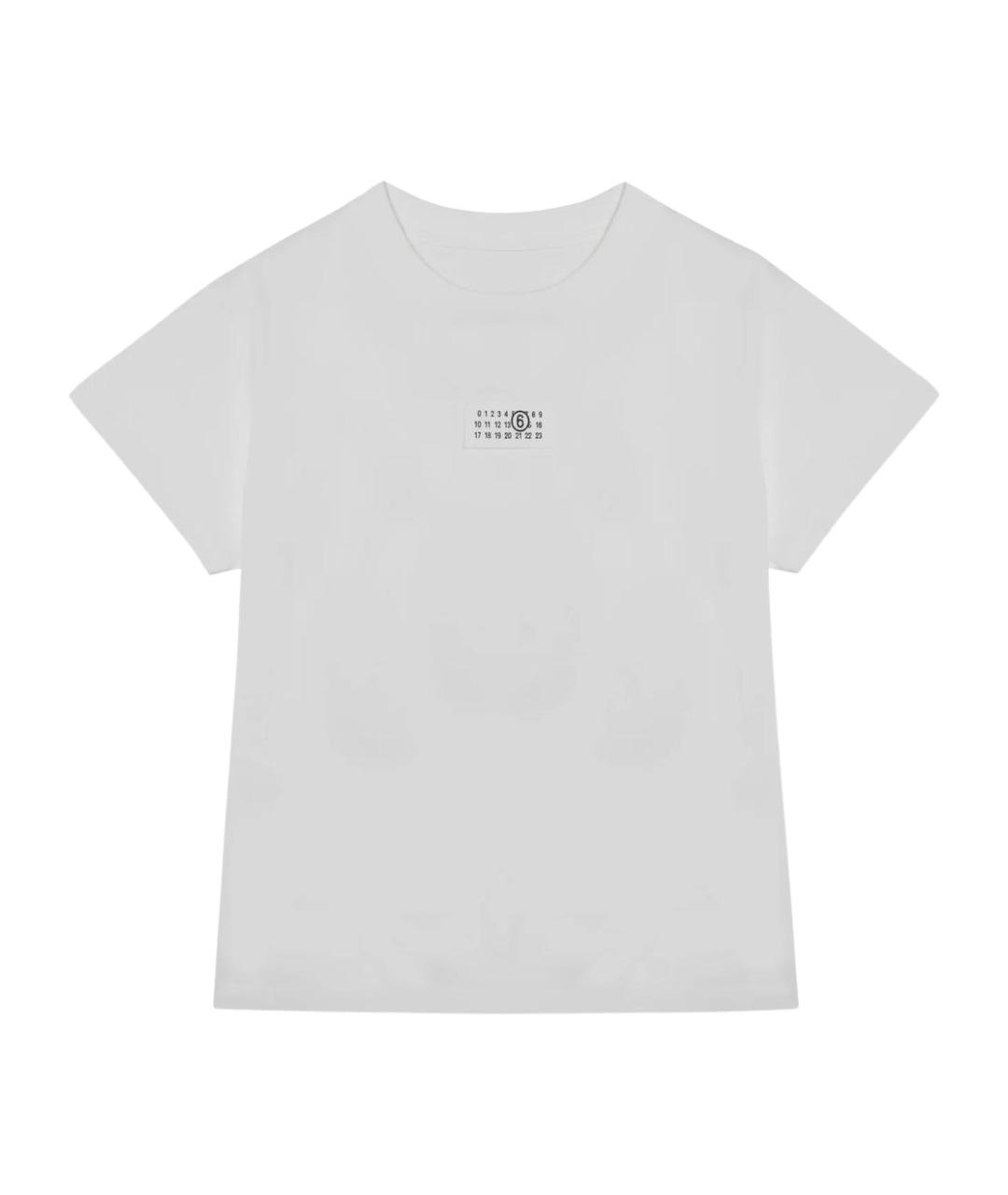 MM6 MAISON MARGIELA Белая хлопковая футболка, фото 1