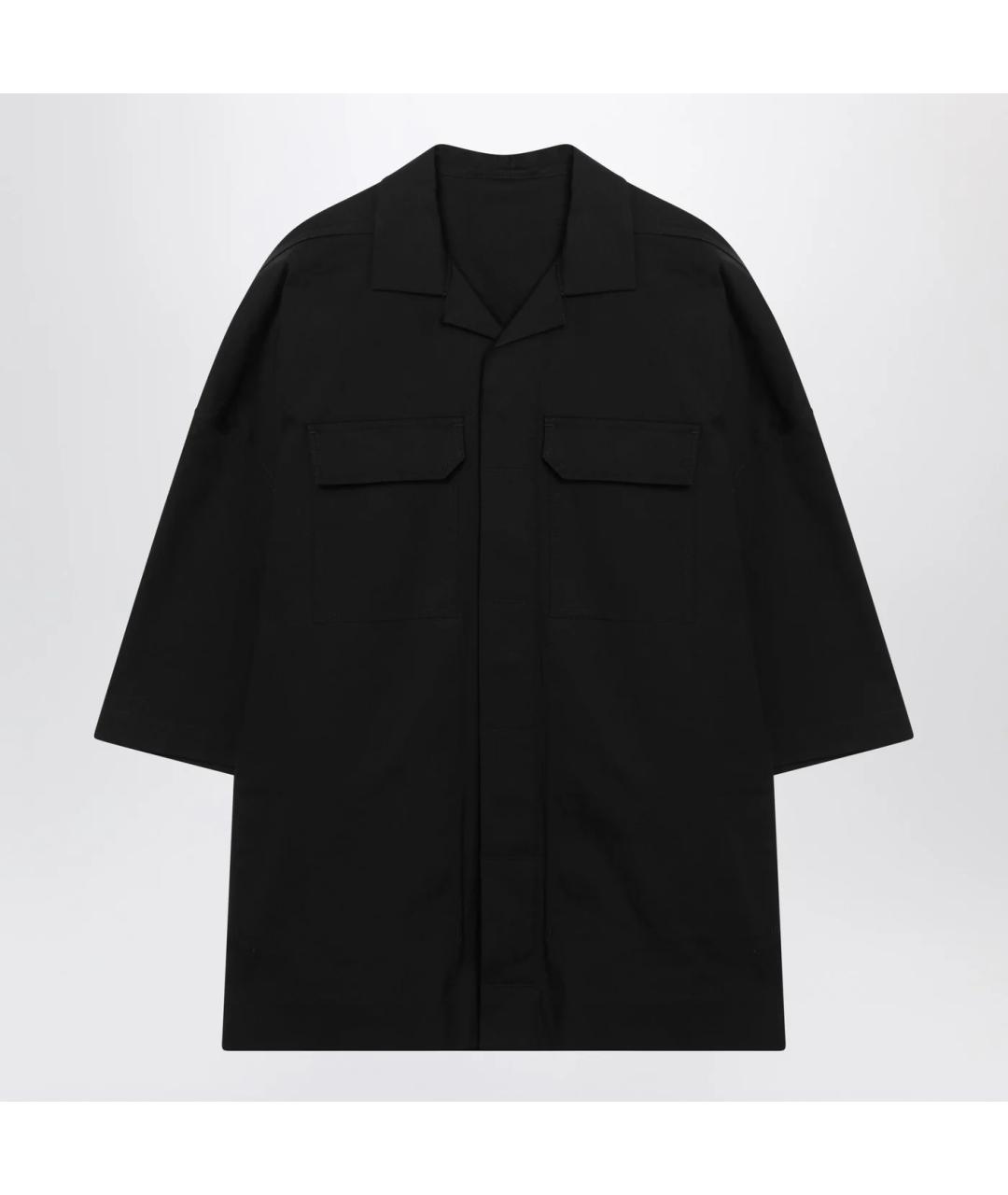 RICK OWENS Черная хлопковая кэжуал рубашка, фото 3