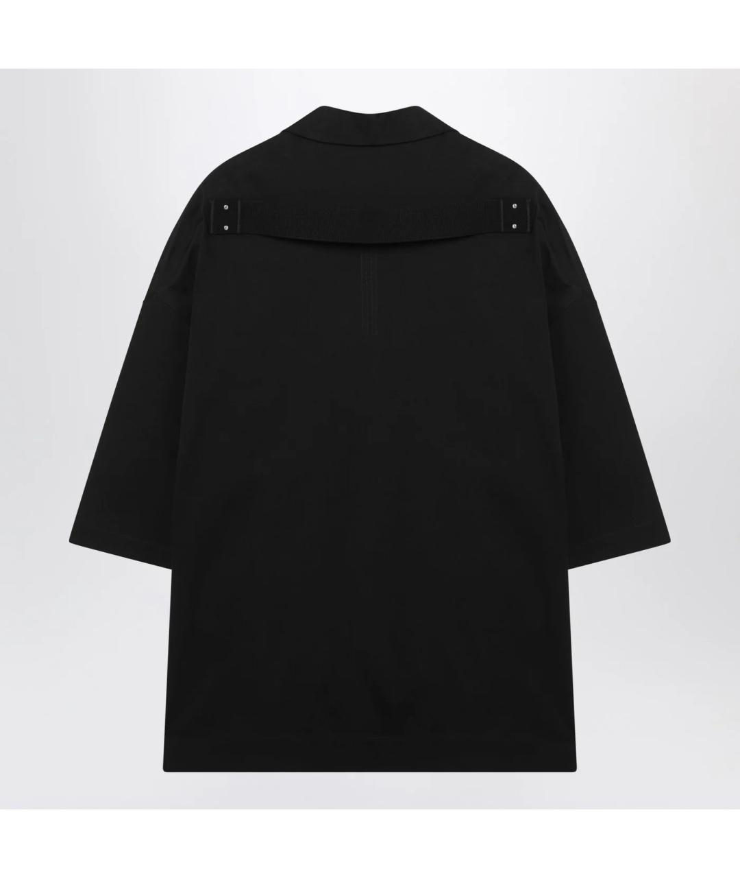RICK OWENS Черная хлопковая кэжуал рубашка, фото 2