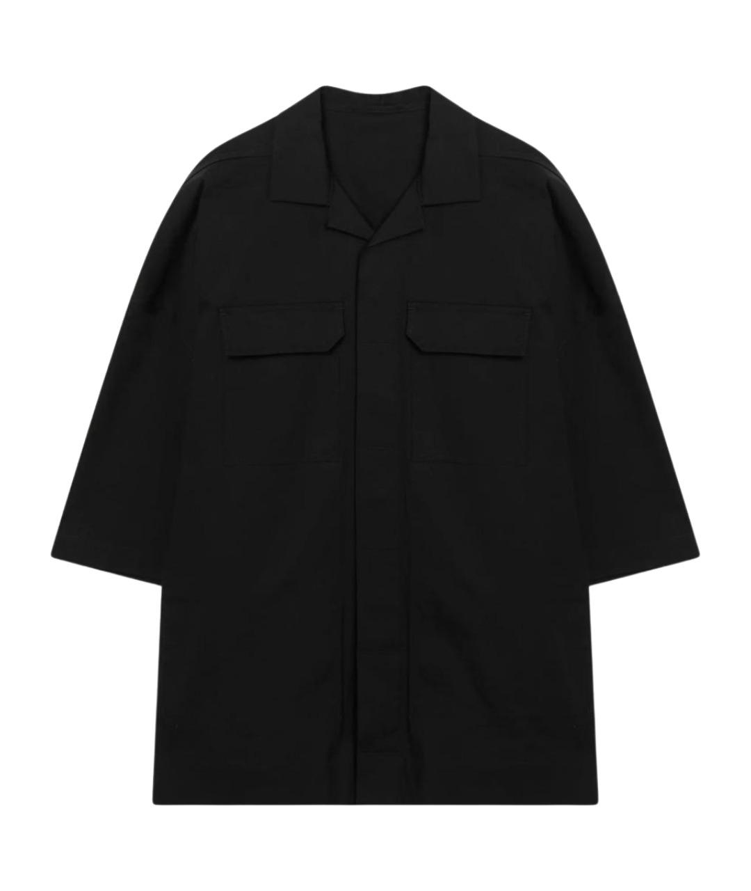 RICK OWENS Черная хлопковая кэжуал рубашка, фото 1