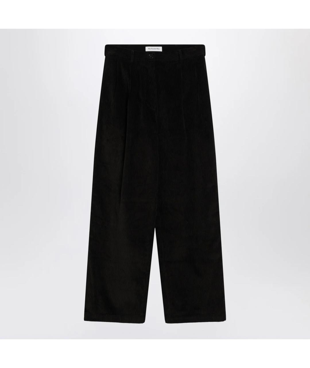 THE FRANKIE SHOP Коричневые шерстяные прямые брюки, фото 3