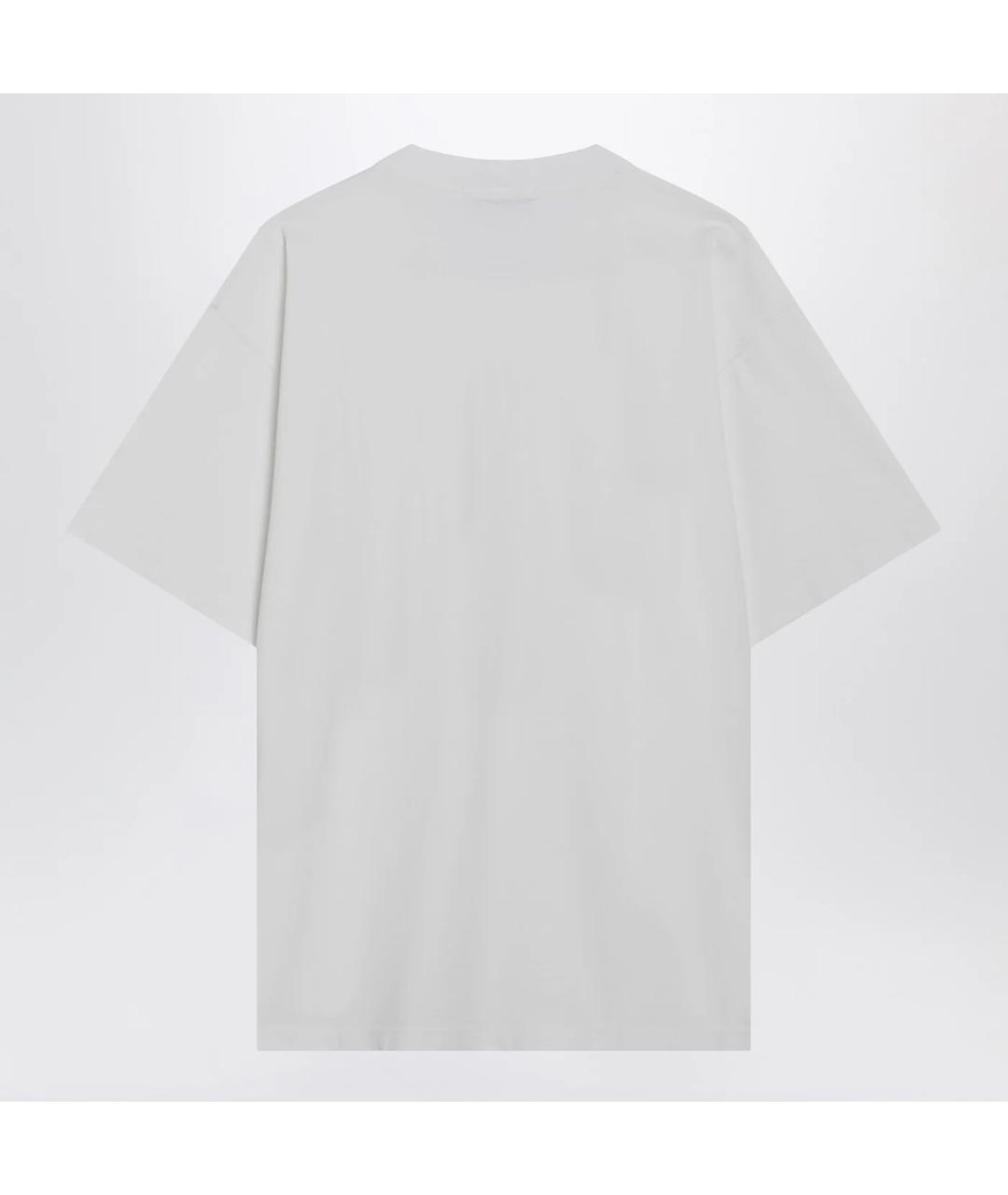 STONE ISLAND Белая хлопковая футболка, фото 2