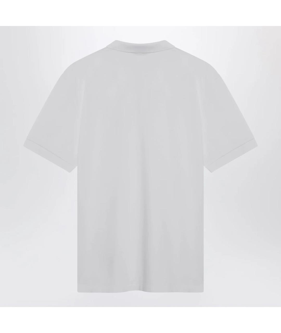 STONE ISLAND Белое хлопковое поло с коротким рукавом, фото 2