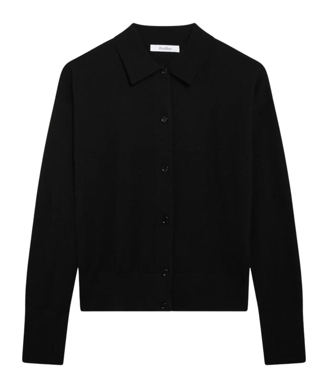 MAX MARA Черный шерстяной кардиган, фото 1