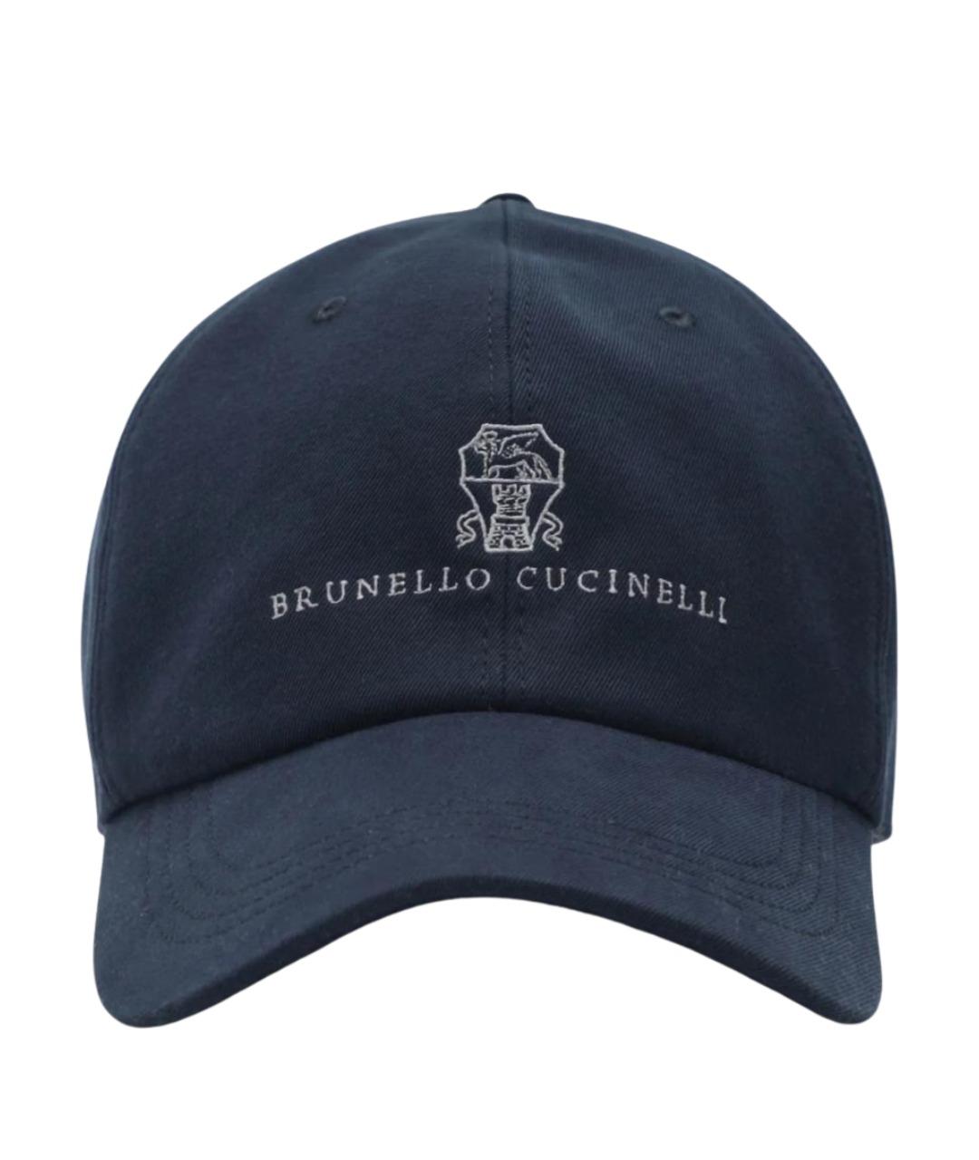 BRUNELLO CUCINELLI Синяя хлопковая кепка/бейсболка, фото 1