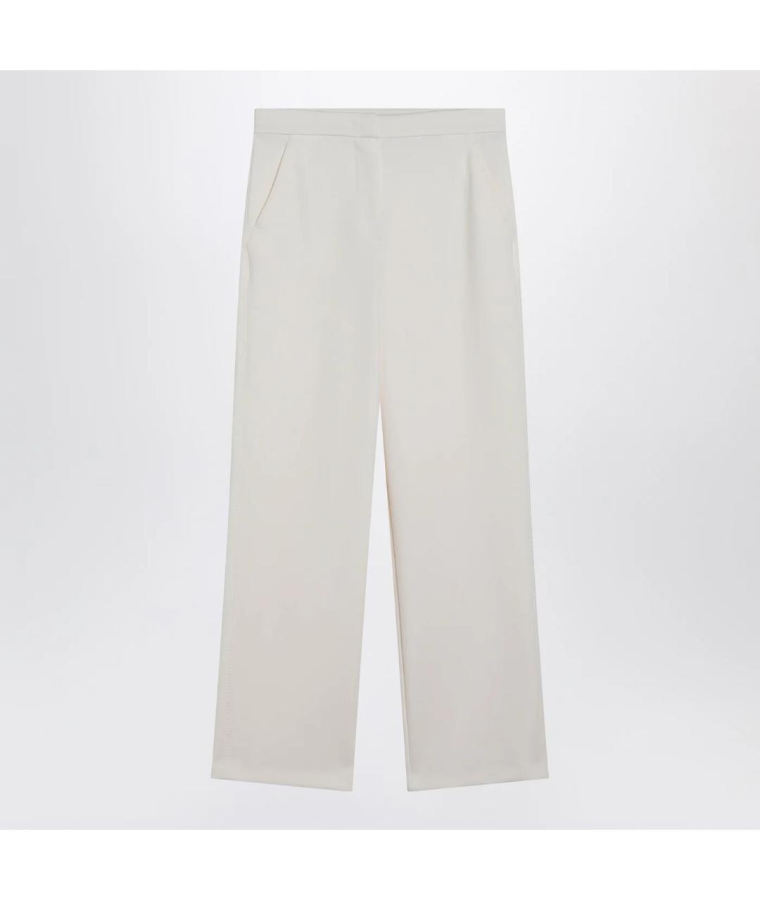 MAX MARA Бежевые хлопковые прямые брюки, фото 3