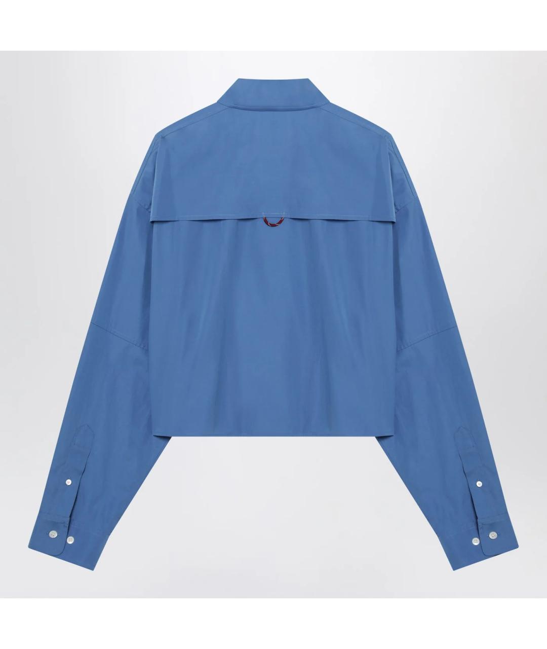 MIU MIU Голубая хлопковая рубашка, фото 2
