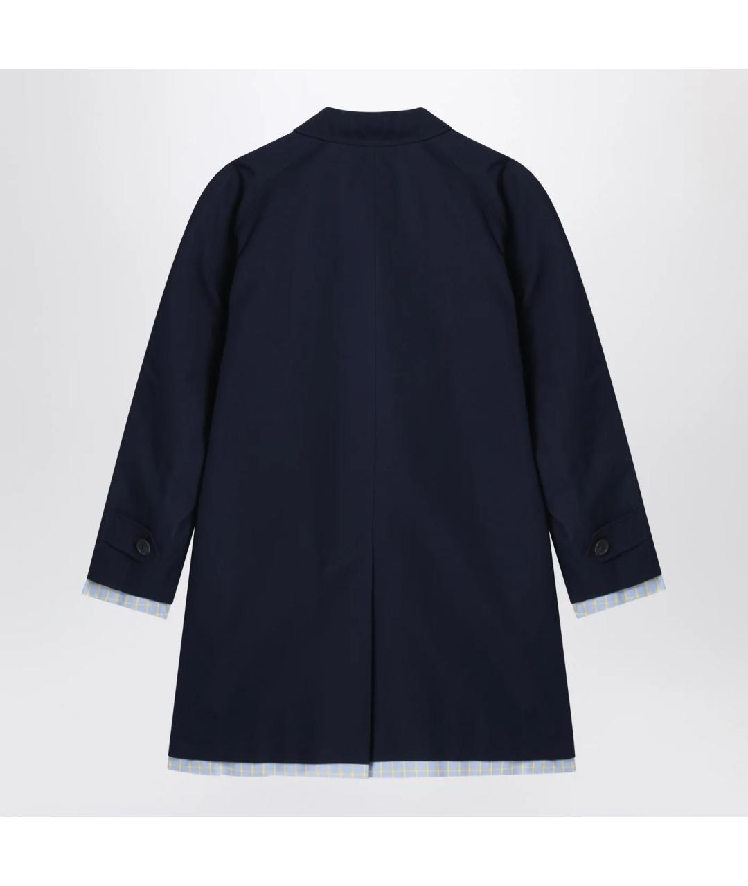 MIU MIU Темно-синее хлопковое пальто, фото 2