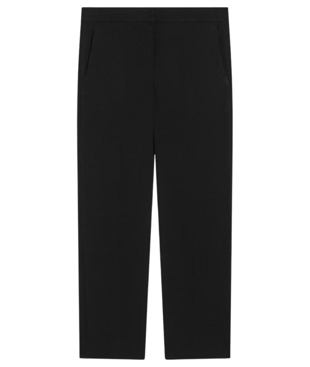 'S MAX MARA Черные шерстяные прямые брюки, фото 1