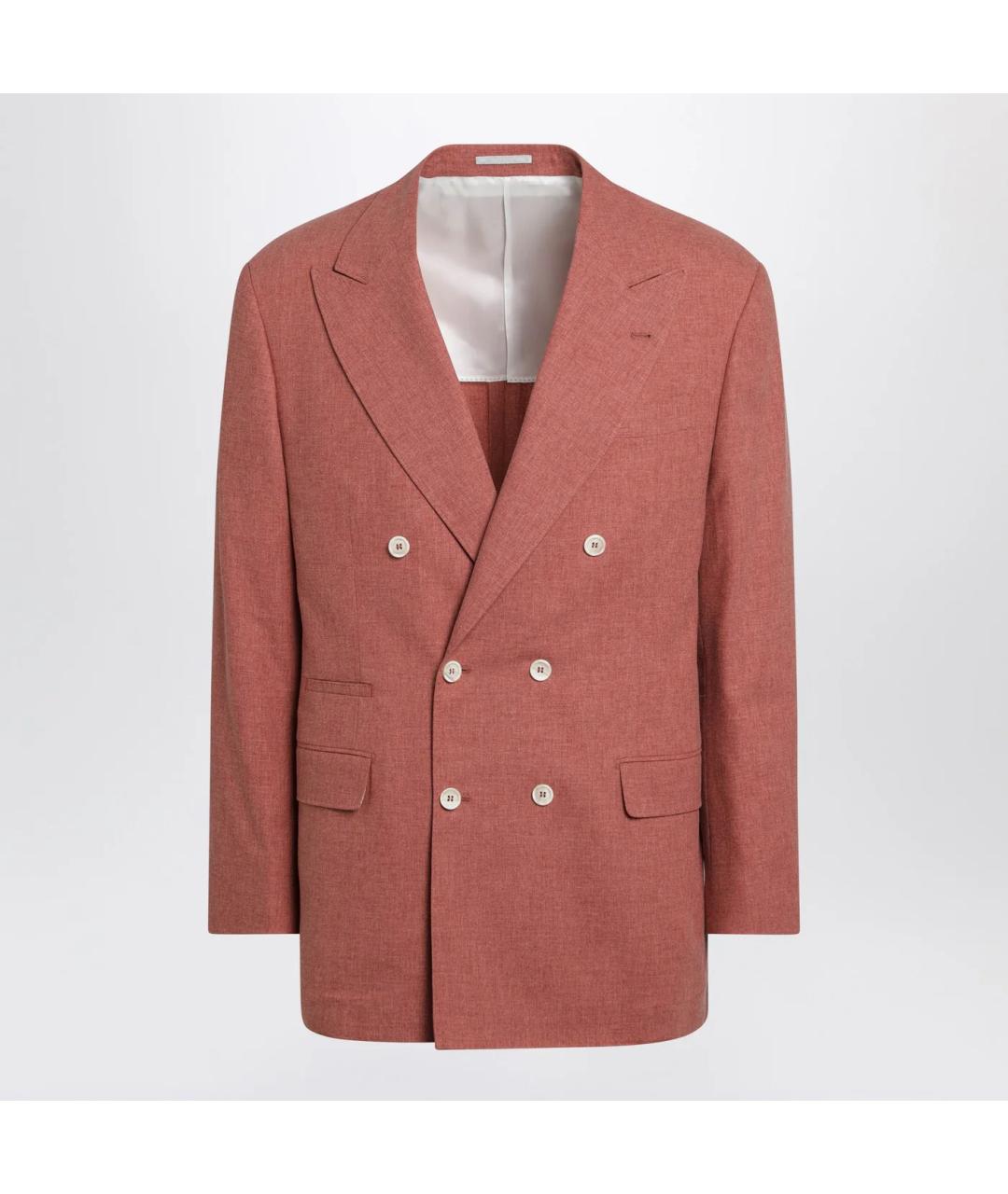 BRUNELLO CUCINELLI Розовый льняной пиджак, фото 3