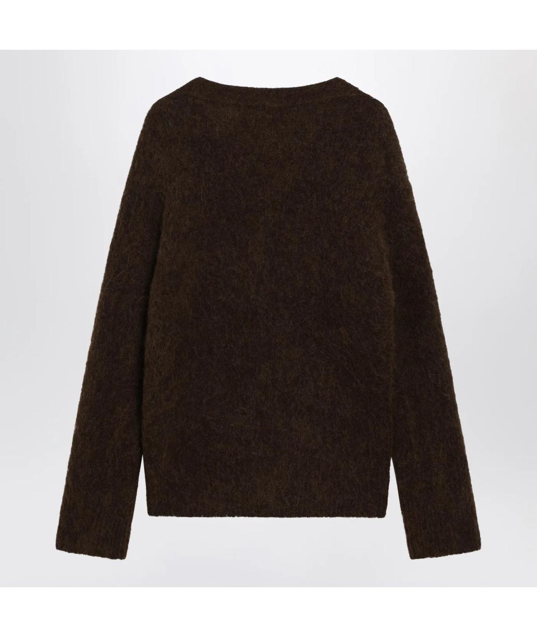 THE FRANKIE SHOP Коричневый шерстяной кардиган, фото 2
