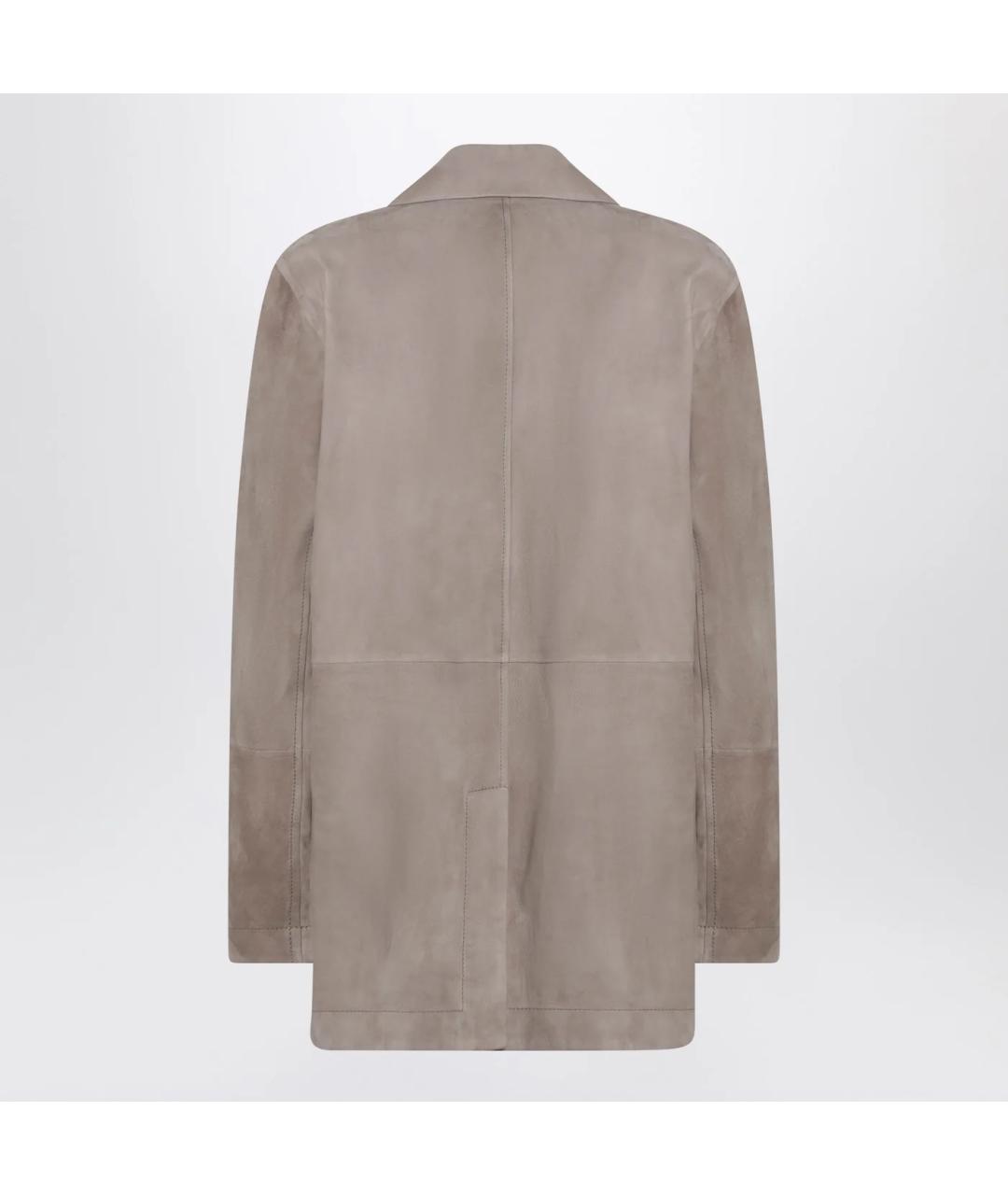 BRUNELLO CUCINELLI Коричневый замшевый жакет/пиджак, фото 2