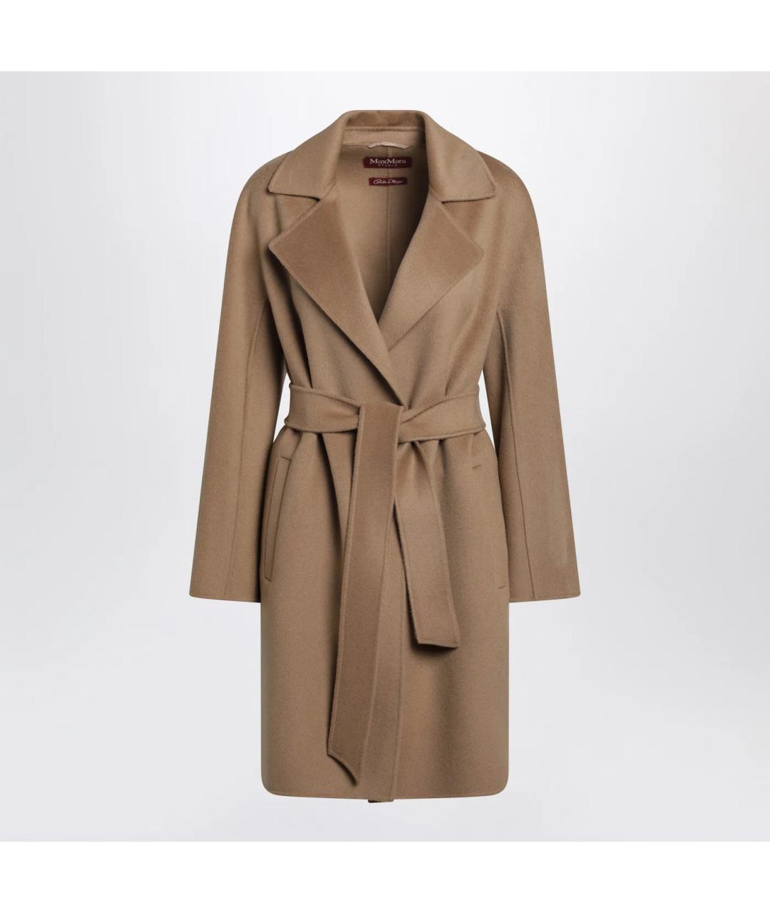 MAX MARA STUDIO Коричневое шерстяное пальто, фото 3