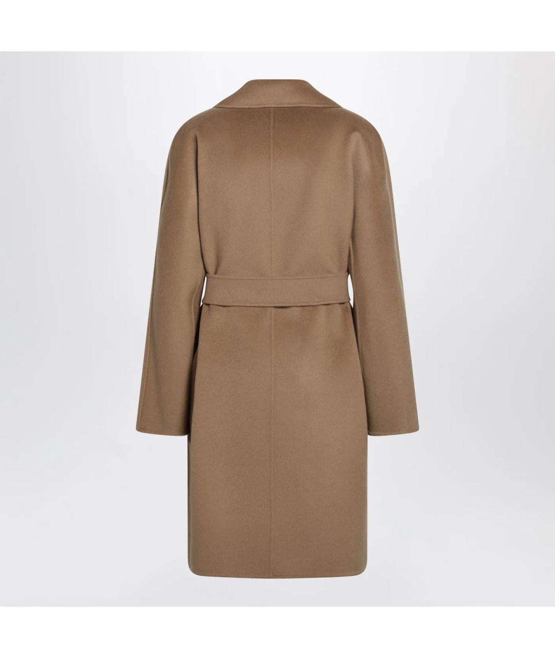 MAX MARA STUDIO Коричневое шерстяное пальто, фото 2