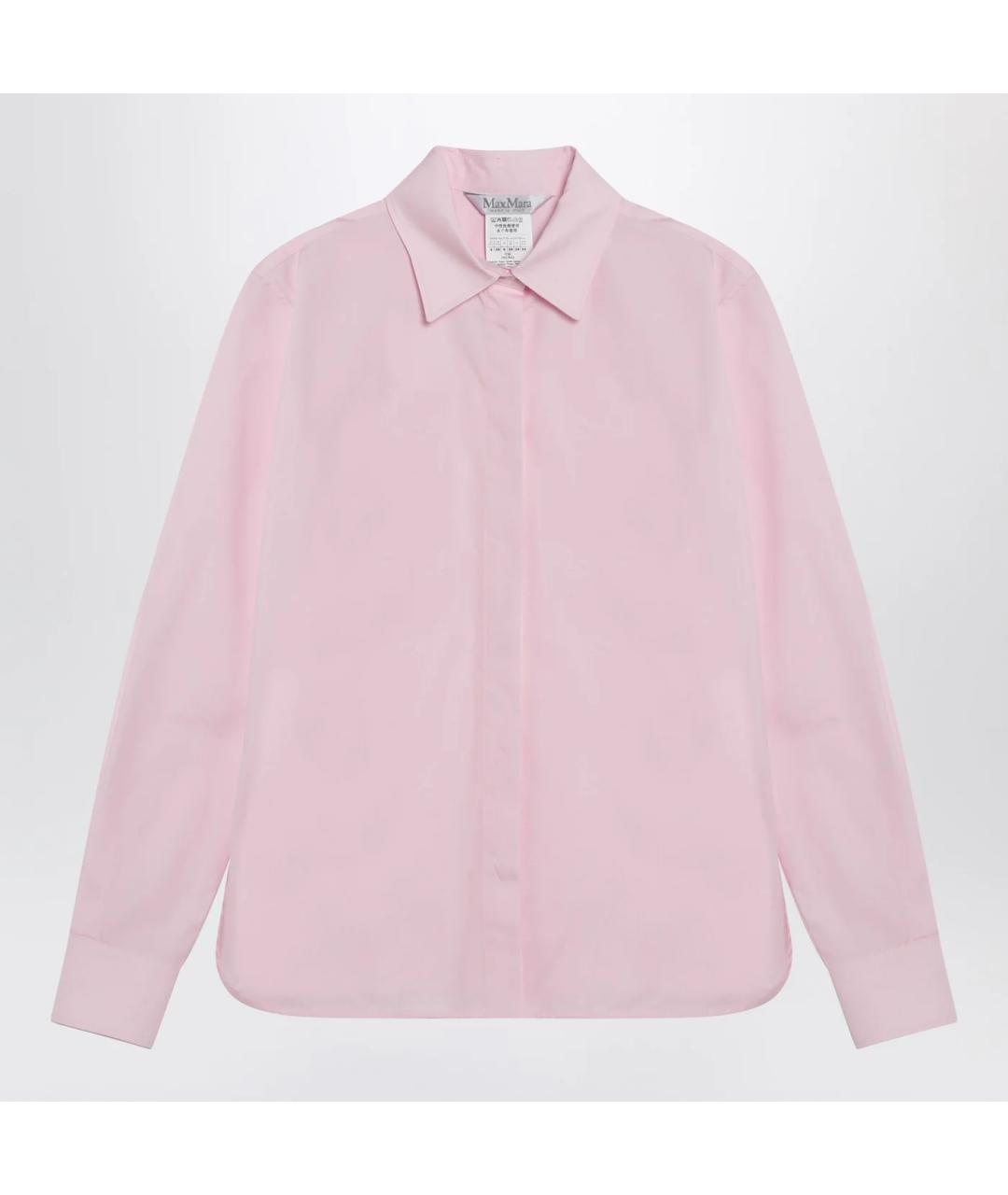 MAX MARA Розовая хлопковая рубашка, фото 3